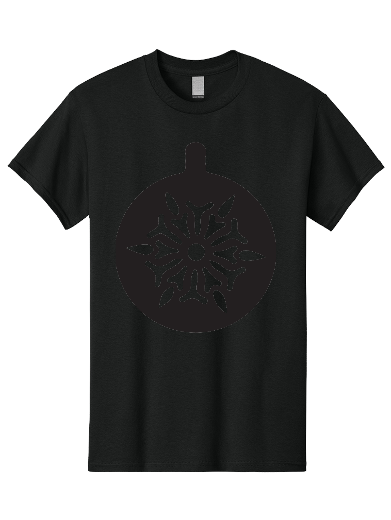Ornament Men'S Graphic Tee, 100% Cotton, Comfortable Casual Summer Wear, Machine Washable, Christmas Ornament, Snowflake Design, Festive Decor, Holiday Symbol, Winter Theme, Decorative Art, Seasonal Icon Aad075