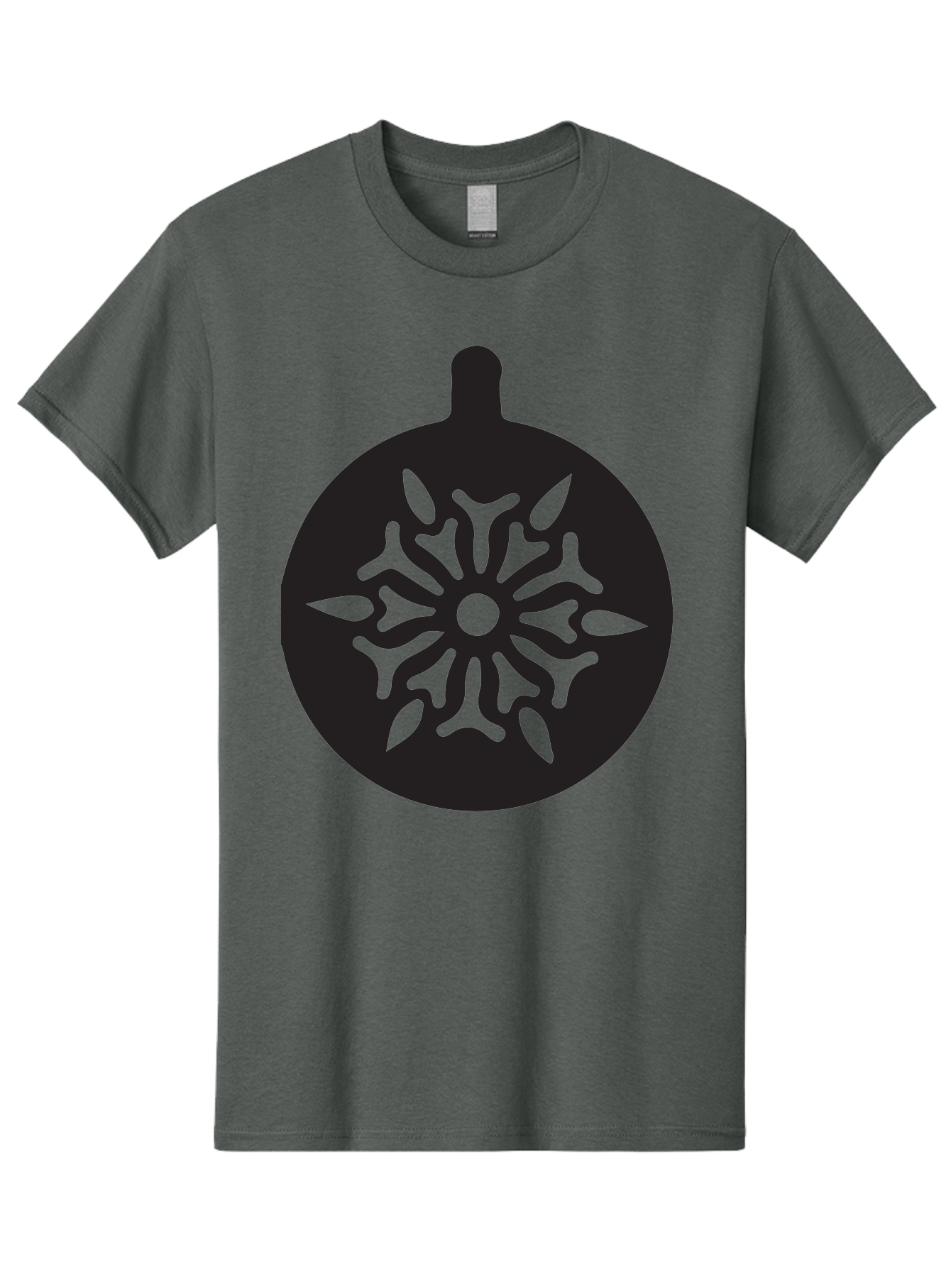 Ornament Men'S Graphic Tee, 100% Cotton, Comfortable Casual Summer Wear, Machine Washable, Christmas Ornament, Snowflake Design, Festive Decor, Holiday Symbol, Winter Theme, Decorative Art, Seasonal Icon Aad075