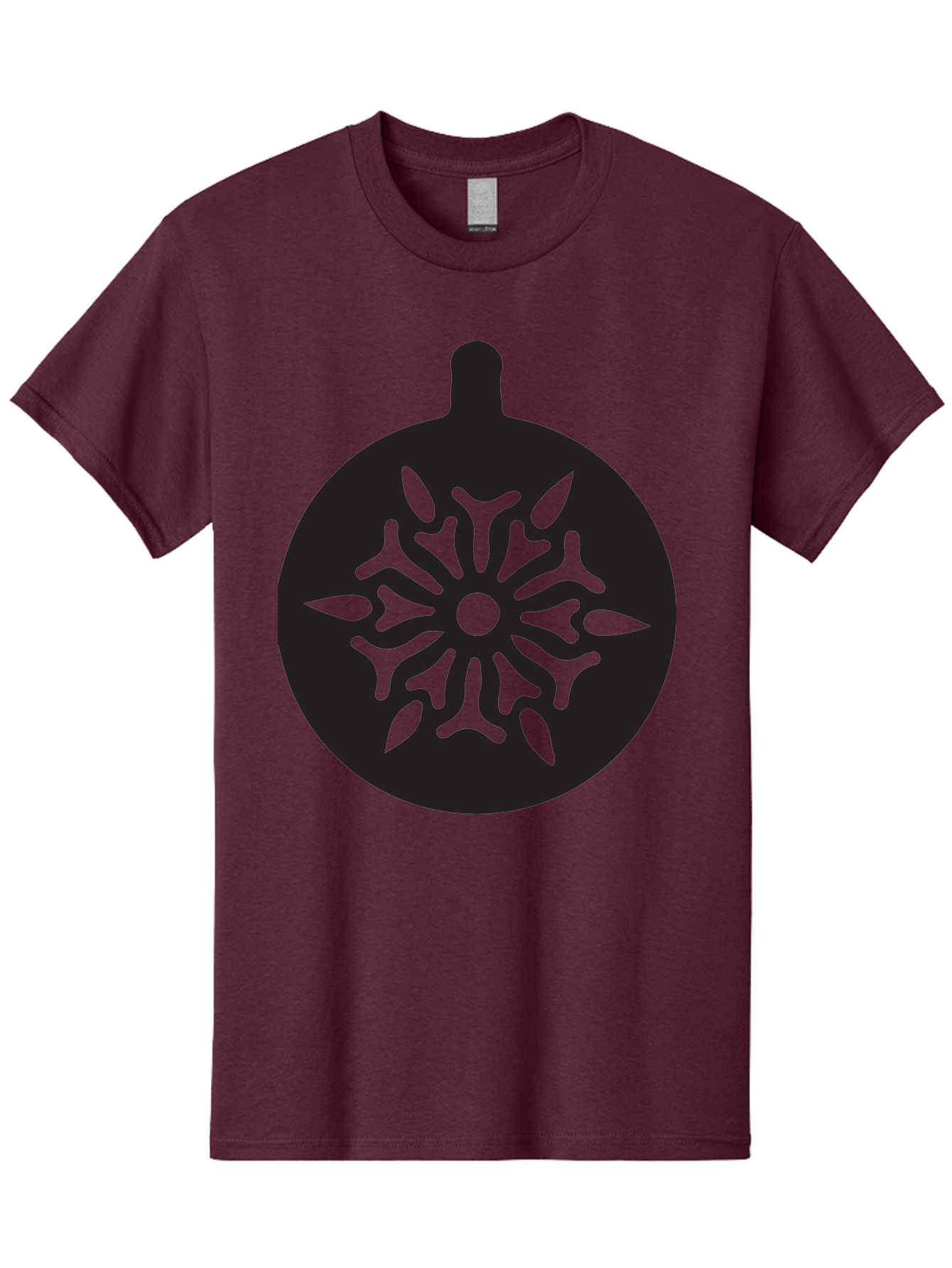 Ornament Men'S Graphic Tee, 100% Cotton, Comfortable Casual Summer Wear, Machine Washable, Christmas Ornament, Snowflake Design, Festive Decor, Holiday Symbol, Winter Theme, Decorative Art, Seasonal Icon Aad075
