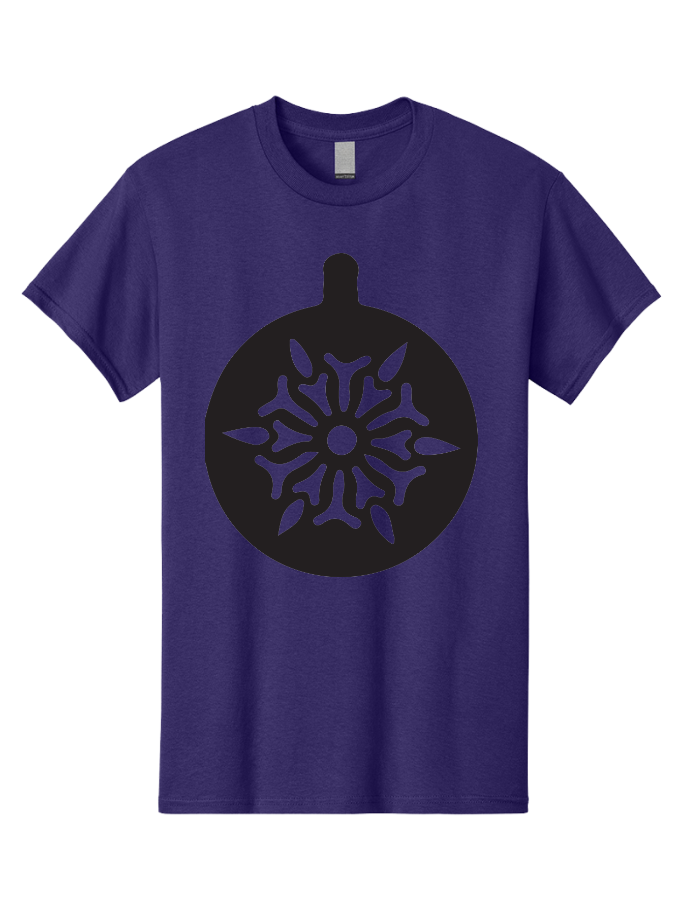 Ornament Men'S Graphic Tee, 100% Cotton, Comfortable Casual Summer Wear, Machine Washable, Christmas Ornament, Snowflake Design, Festive Decor, Holiday Symbol, Winter Theme, Decorative Art, Seasonal Icon Aad075
