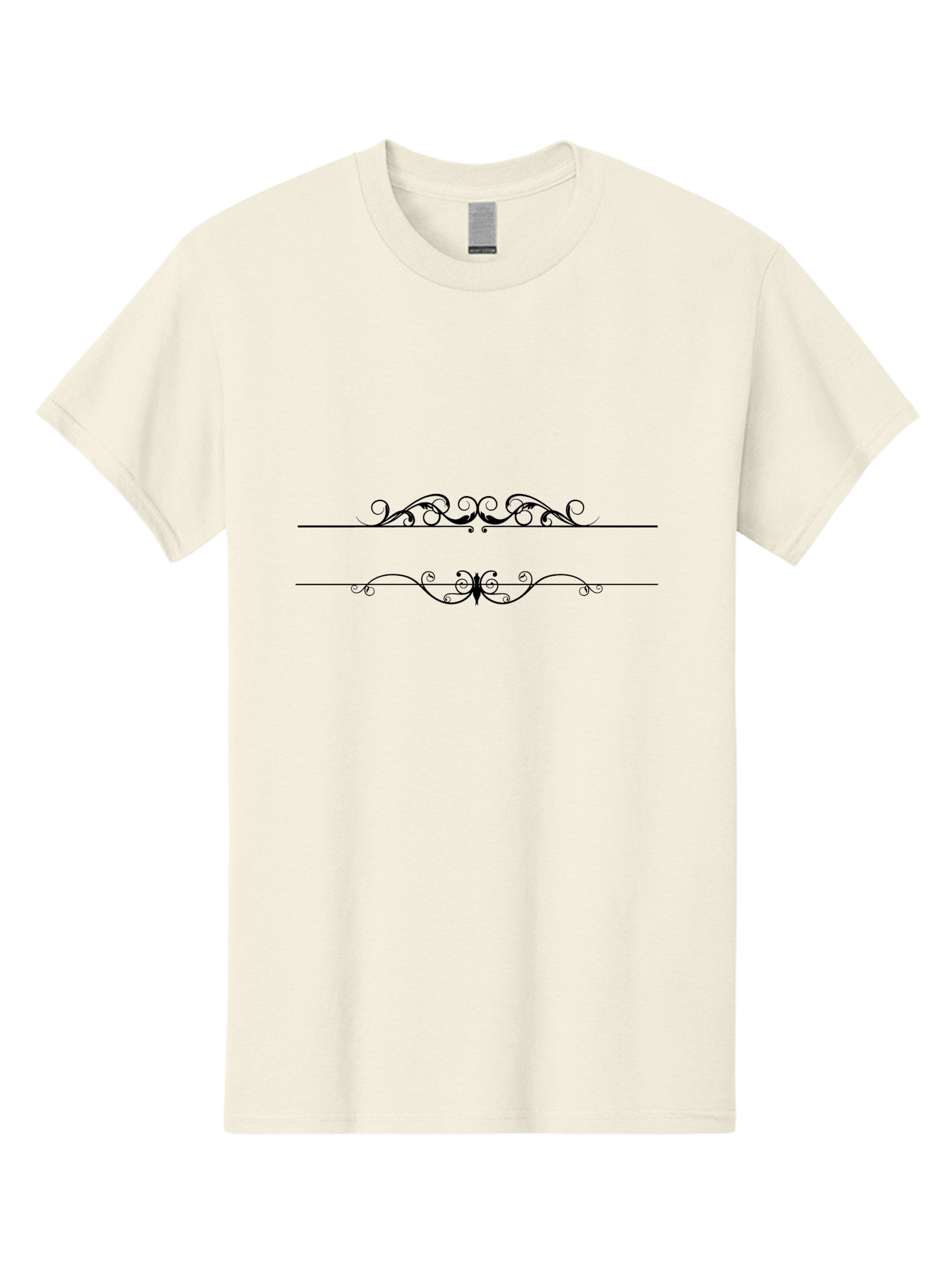 Ornamental-Dividers Men'S Graphic Tee, 100% Cotton, Comfortable Casual Summer Wear, Machine Washable, Floral Divider, Ornate Design, Decorative Element, Elegant Border, Classic Style, Vintage Flair, Calligraphic Swirls, Symmetrical Pattern Aad076