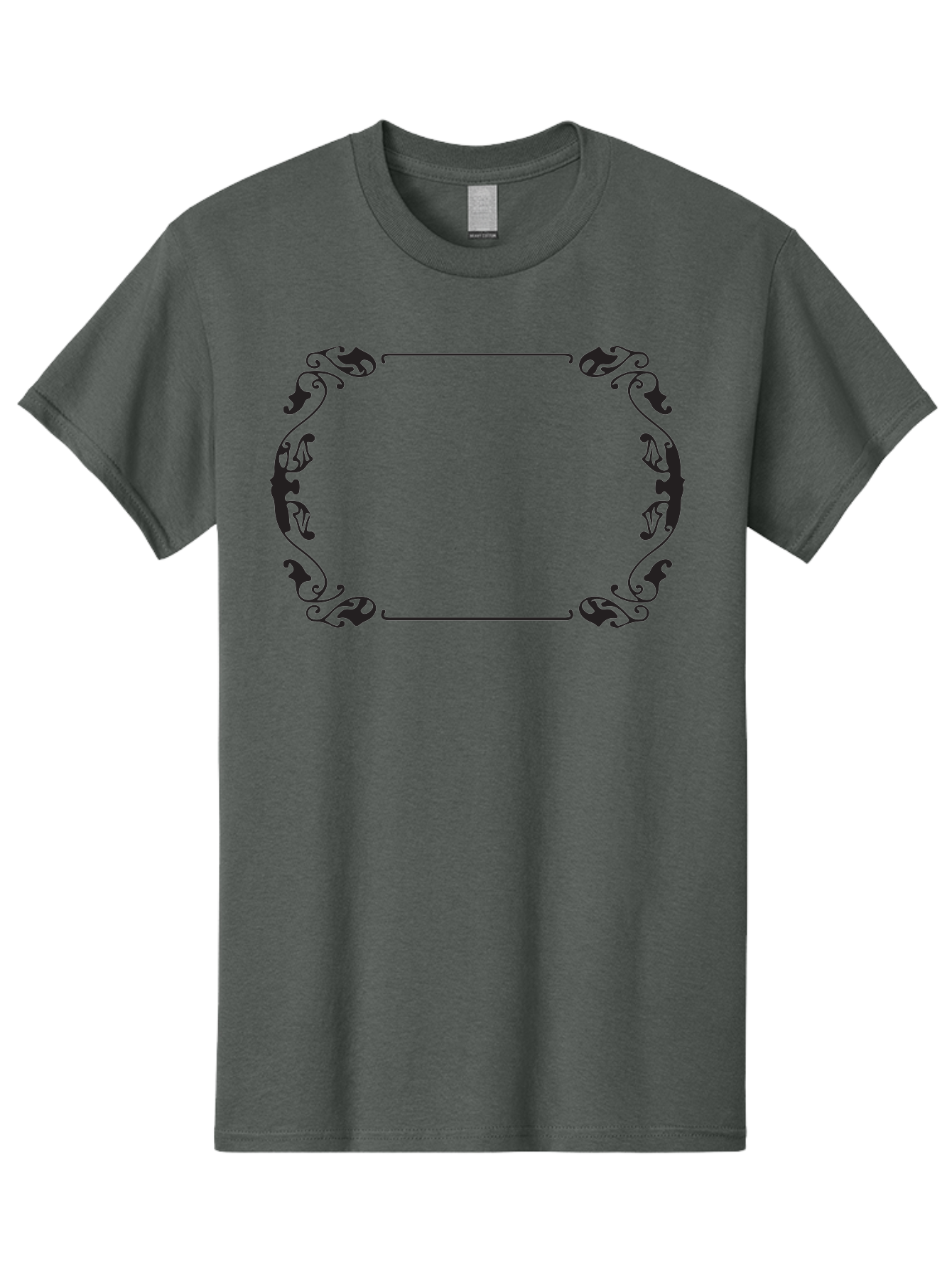 Ornate-Frame-1 Men'S Graphic Tee, 100% Cotton, Comfortable Casual Summer Wear, Machine Washable, Ornate Frame, Decorative Border, Vintage Design, Elegant Frame, Classic Ornamentation, Luxurious Decor, Intricate Details, Symmetrical Pattern, Aad077