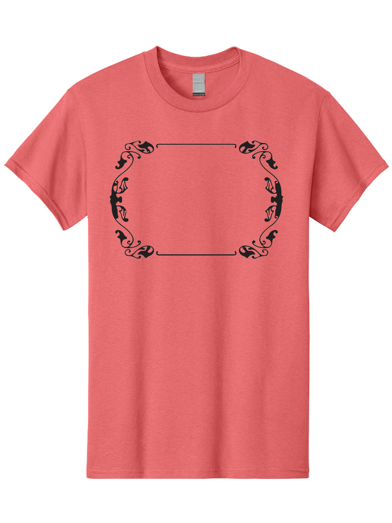 Ornate-Frame-1 Men'S Graphic Tee, 100% Cotton, Comfortable Casual Summer Wear, Machine Washable, Ornate Frame, Decorative Border, Vintage Design, Elegant Frame, Classic Ornamentation, Luxurious Decor, Intricate Details, Symmetrical Pattern, Aad077