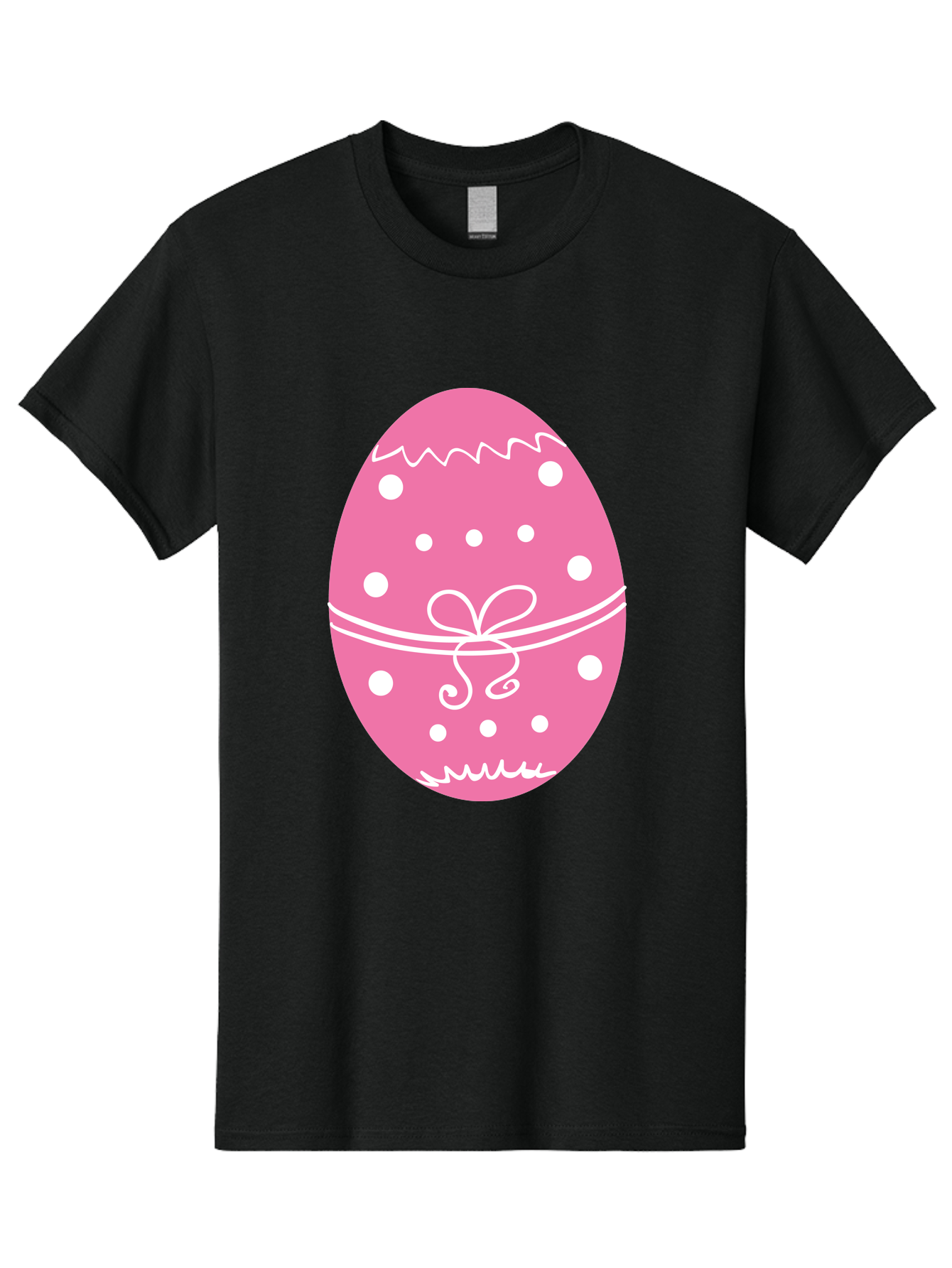 Pink-Easter-Egg-1 Men'S Graphic Tee, 100% Cotton, Comfortable Casual Summer Wear, Machine Washable, Pink Easter Egg, White Polka Dots, Decorative Egg, Festive Design, Easter Decoration, Spring Holiday, Easter Egg Hunt, Egg Decoration, Aad092