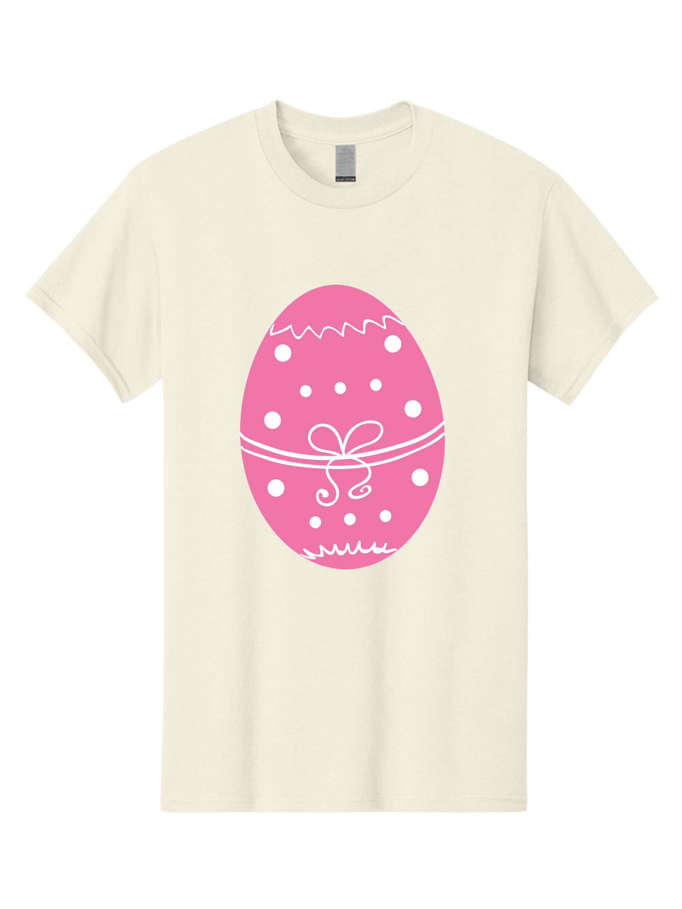 Pink-Easter-Egg-1 Men'S Graphic Tee, 100% Cotton, Comfortable Casual Summer Wear, Machine Washable, Pink Easter Egg, White Polka Dots, Decorative Egg, Festive Design, Easter Decoration, Spring Holiday, Easter Egg Hunt, Egg Decoration, Aad092