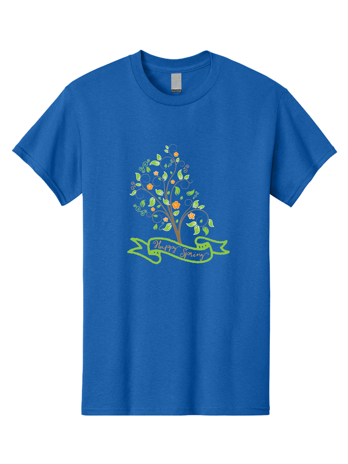 Plant-Your-Story Men'S Graphic Tee, 100% Cotton, Comfortable Casual Summer Wear, Machine Washable, Tree With Flowers, Playful Design, Inspirational Quote, Journey Theme, Floral Pattern, Orange Flowers, White Leaves, Creative Typography, Aad096