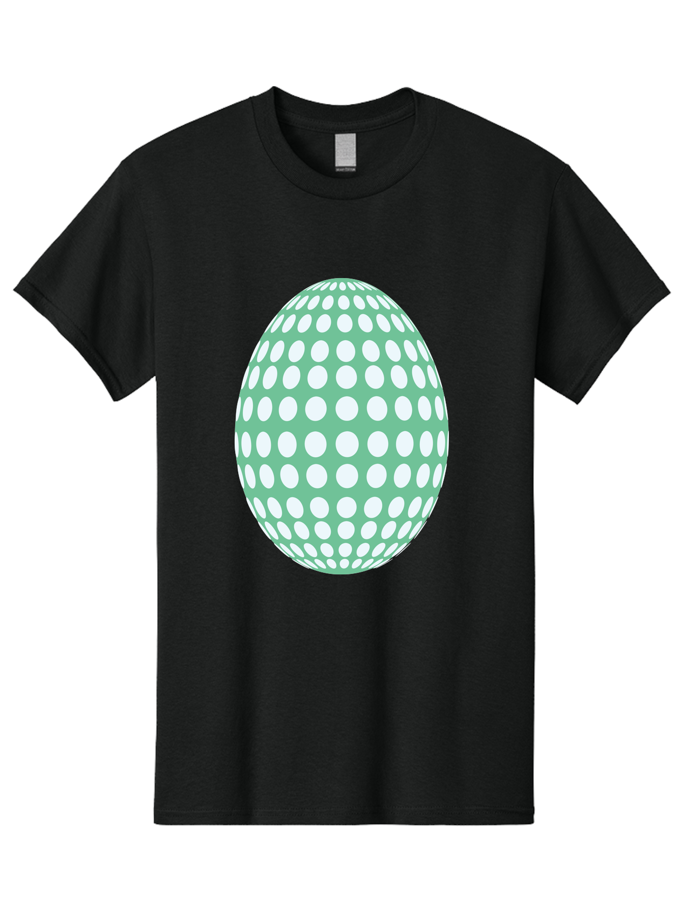 Polka-Dot-Egg Men'S Graphic Tee, 100% Cotton, Comfortable Casual Summer Wear, Machine Washable, Polka Dot Pattern, White Dots, Oval Shape, Easter Egg, Creative Design, Artistic Illustration, Decorative Element, Modern Graphic Aad098