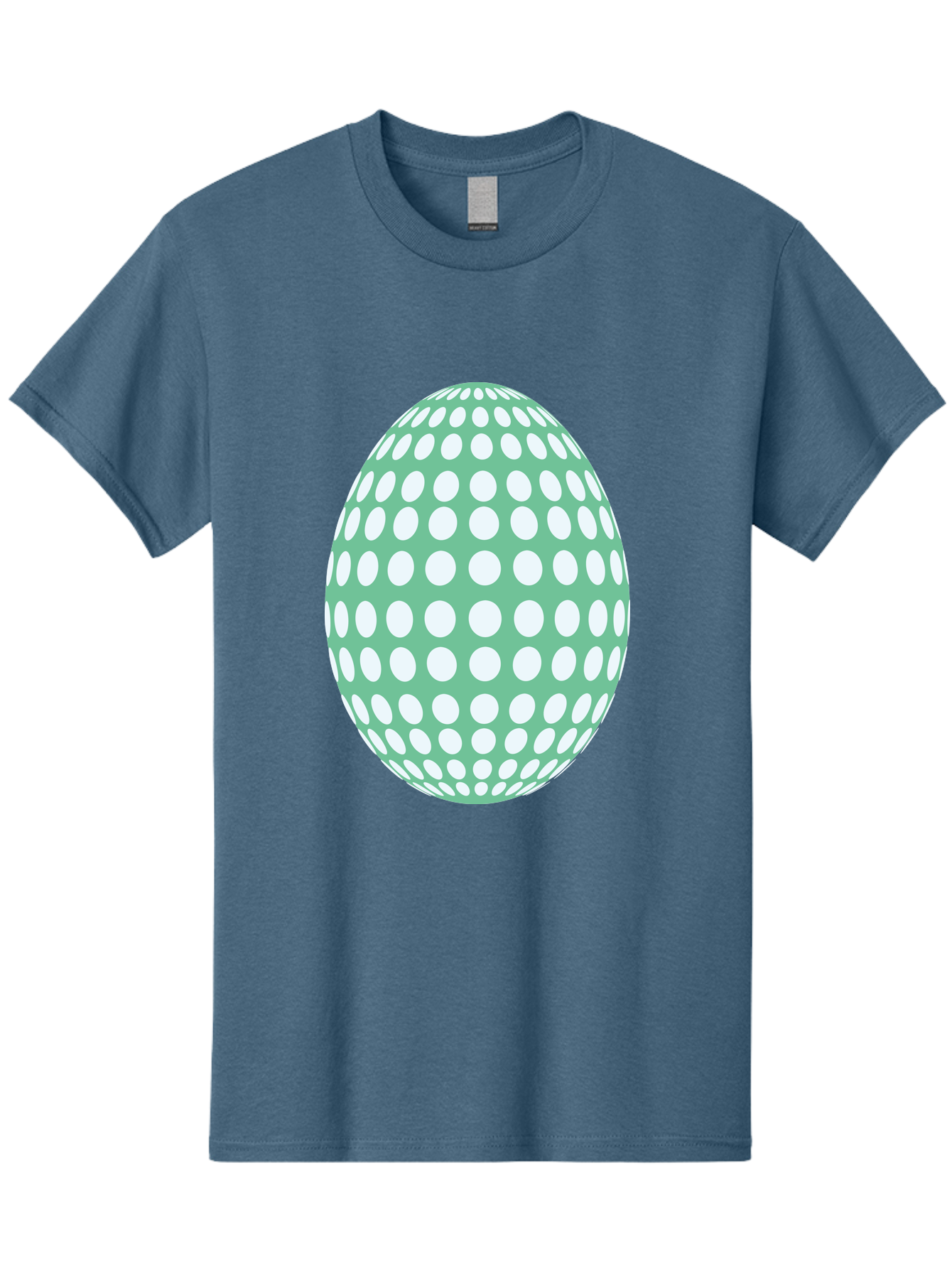 Polka-Dot-Egg Men'S Graphic Tee, 100% Cotton, Comfortable Casual Summer Wear, Machine Washable, Polka Dot Pattern, White Dots, Oval Shape, Easter Egg, Creative Design, Artistic Illustration, Decorative Element, Modern Graphic Aad098