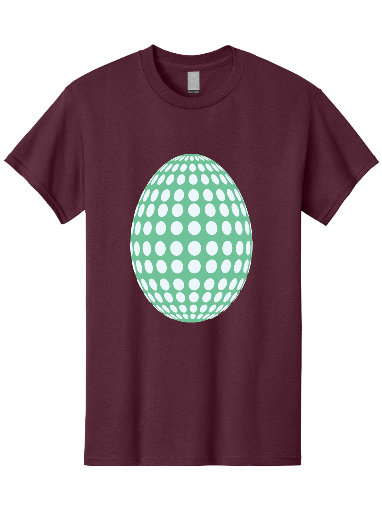 Polka-Dot-Egg Men'S Graphic Tee, 100% Cotton, Comfortable Casual Summer Wear, Machine Washable, Polka Dot Pattern, White Dots, Oval Shape, Easter Egg, Creative Design, Artistic Illustration, Decorative Element, Modern Graphic Aad098