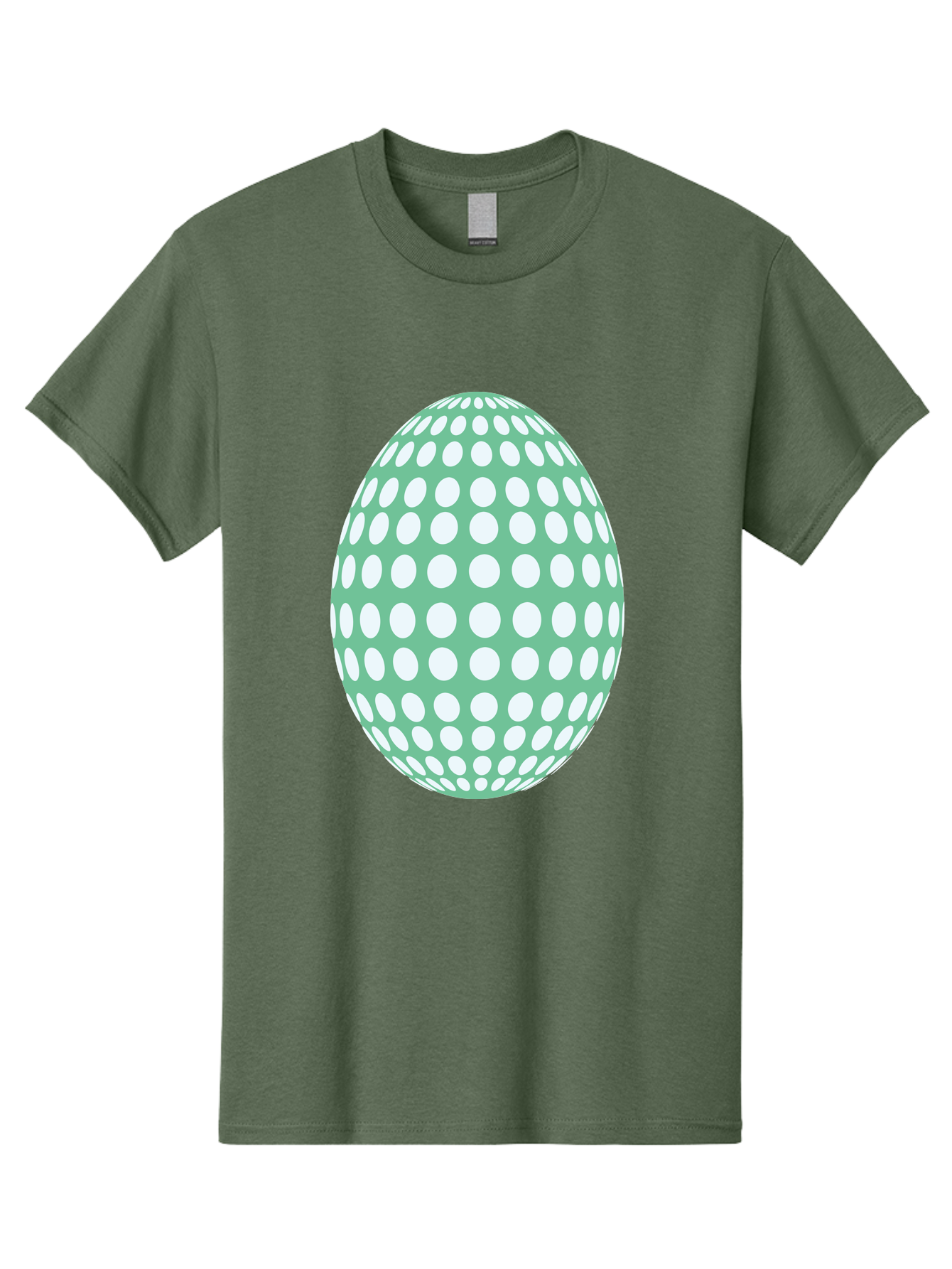 Polka-Dot-Egg Men'S Graphic Tee, 100% Cotton, Comfortable Casual Summer Wear, Machine Washable, Polka Dot Pattern, White Dots, Oval Shape, Easter Egg, Creative Design, Artistic Illustration, Decorative Element, Modern Graphic Aad098