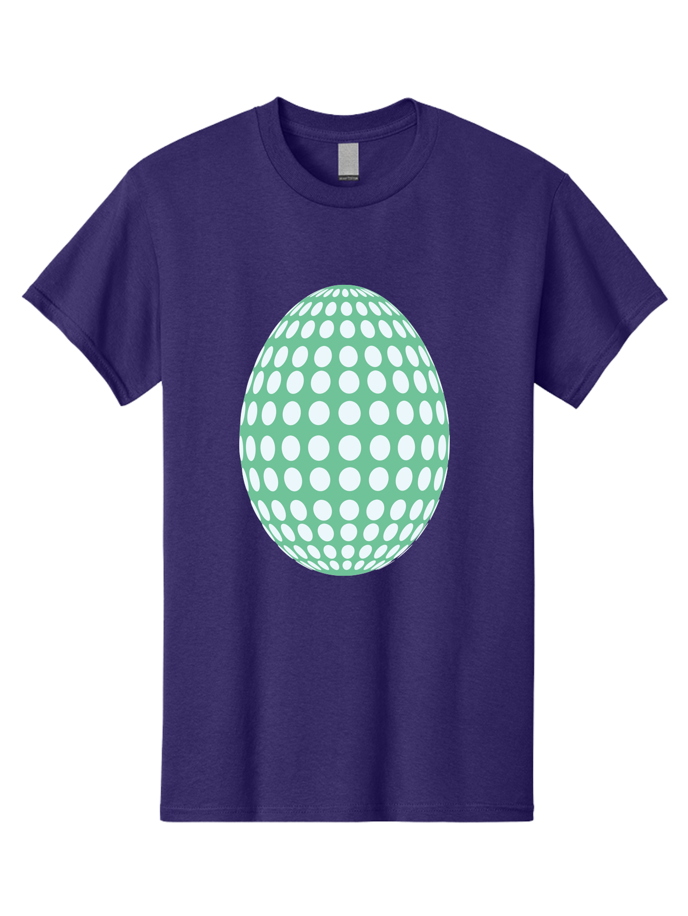 Polka-Dot-Egg Men'S Graphic Tee, 100% Cotton, Comfortable Casual Summer Wear, Machine Washable, Polka Dot Pattern, White Dots, Oval Shape, Easter Egg, Creative Design, Artistic Illustration, Decorative Element, Modern Graphic Aad098
