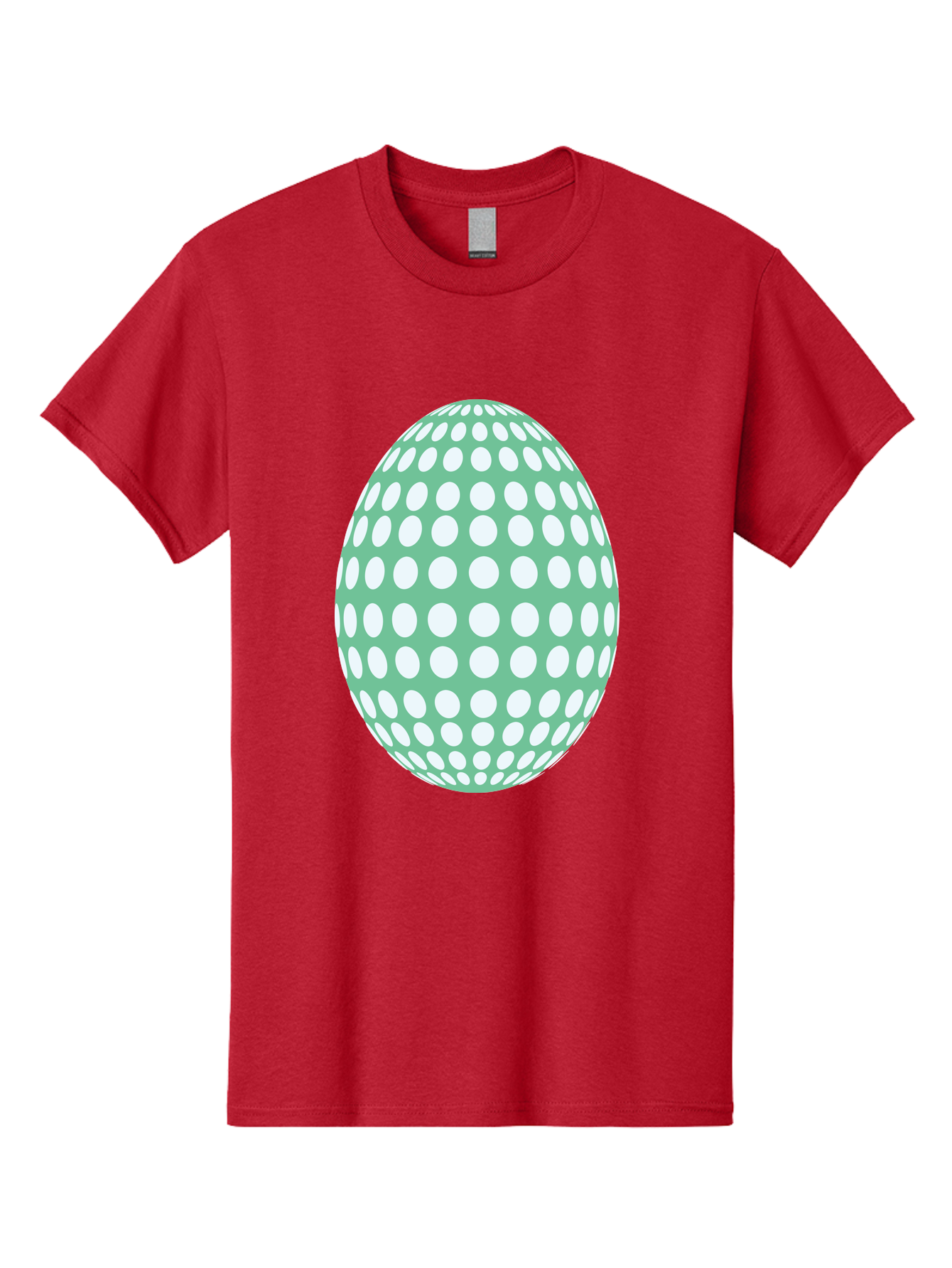 Polka-Dot-Egg Men'S Graphic Tee, 100% Cotton, Comfortable Casual Summer Wear, Machine Washable, Polka Dot Pattern, White Dots, Oval Shape, Easter Egg, Creative Design, Artistic Illustration, Decorative Element, Modern Graphic Aad098