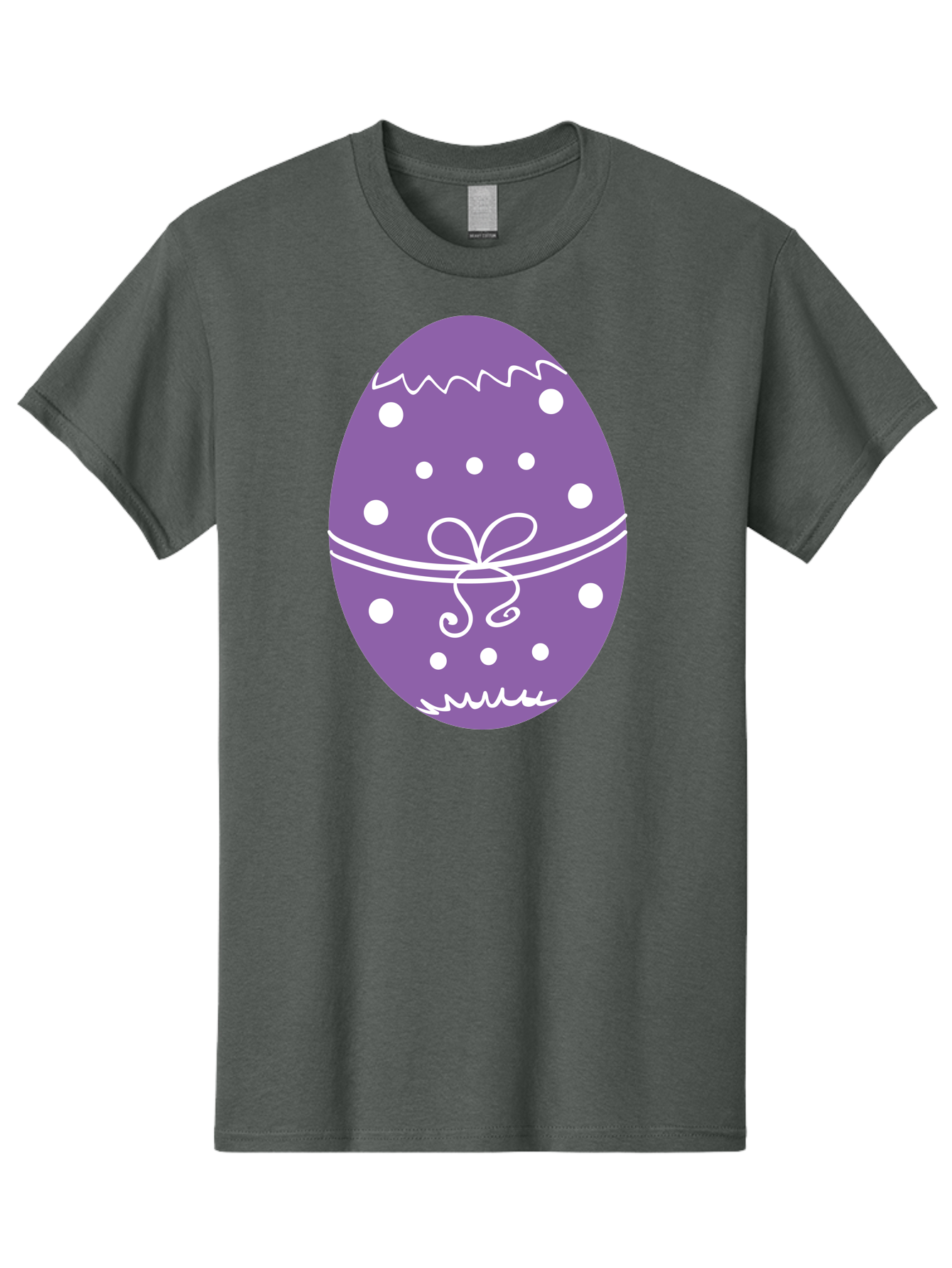 Purple-Easter-Egg Men'S Graphic Tee, 100% Cotton, Comfortable Casual Summer Wear, Machine Washable, Decorated Egg, Easter Egg, Purple Egg, Polka Dot Design, White Accents, Festive Pattern, Spring Decor, Holiday Theme, Egg Decoration Aad109