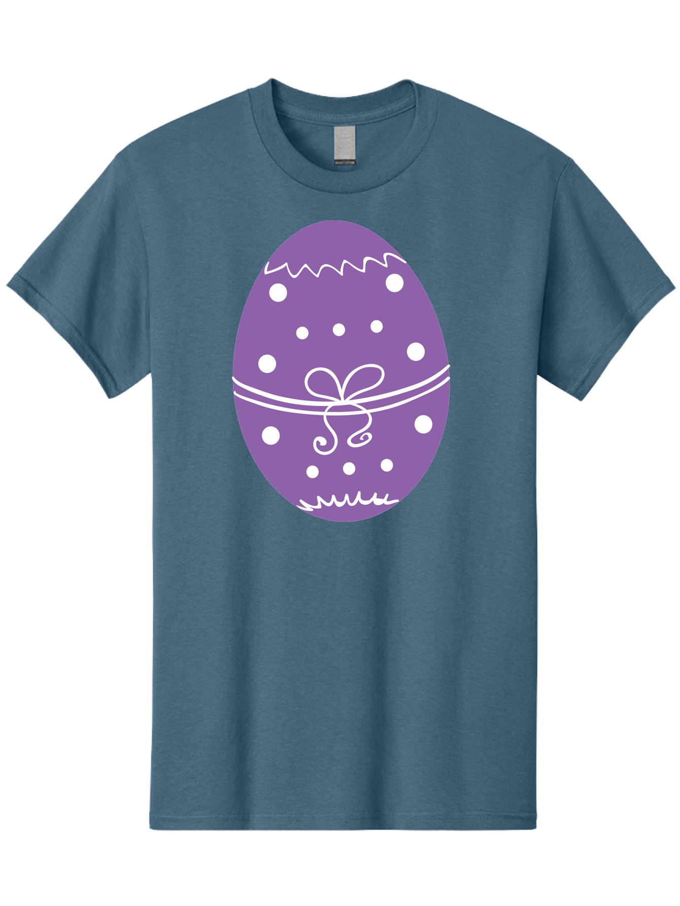 Purple-Easter-Egg Men'S Graphic Tee, 100% Cotton, Comfortable Casual Summer Wear, Machine Washable, Decorated Egg, Easter Egg, Purple Egg, Polka Dot Design, White Accents, Festive Pattern, Spring Decor, Holiday Theme, Egg Decoration Aad109