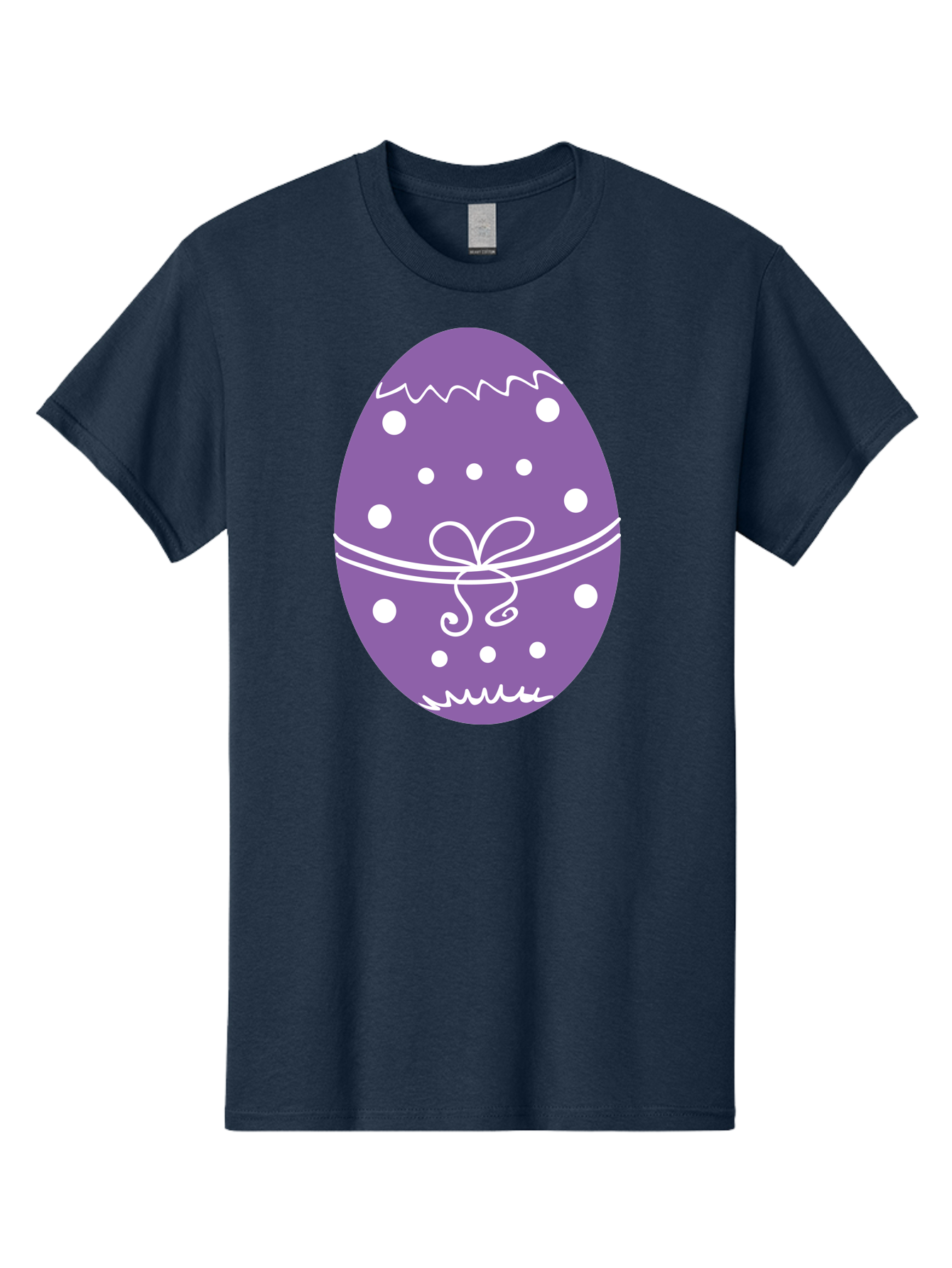 Purple-Easter-Egg Men'S Graphic Tee, 100% Cotton, Comfortable Casual Summer Wear, Machine Washable, Decorated Egg, Easter Egg, Purple Egg, Polka Dot Design, White Accents, Festive Pattern, Spring Decor, Holiday Theme, Egg Decoration Aad109