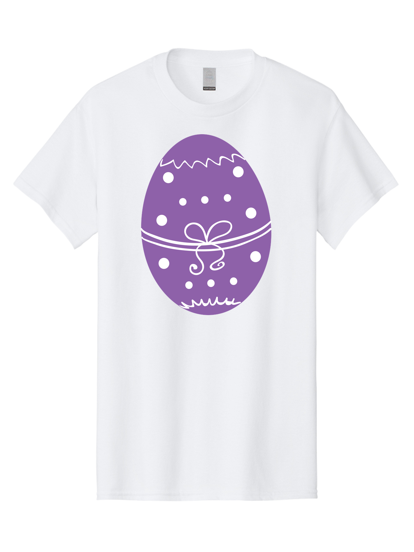 Purple-Easter-Egg Men'S Graphic Tee, 100% Cotton, Comfortable Casual Summer Wear, Machine Washable, Decorated Egg, Easter Egg, Purple Egg, Polka Dot Design, White Accents, Festive Pattern, Spring Decor, Holiday Theme, Egg Decoration Aad109
