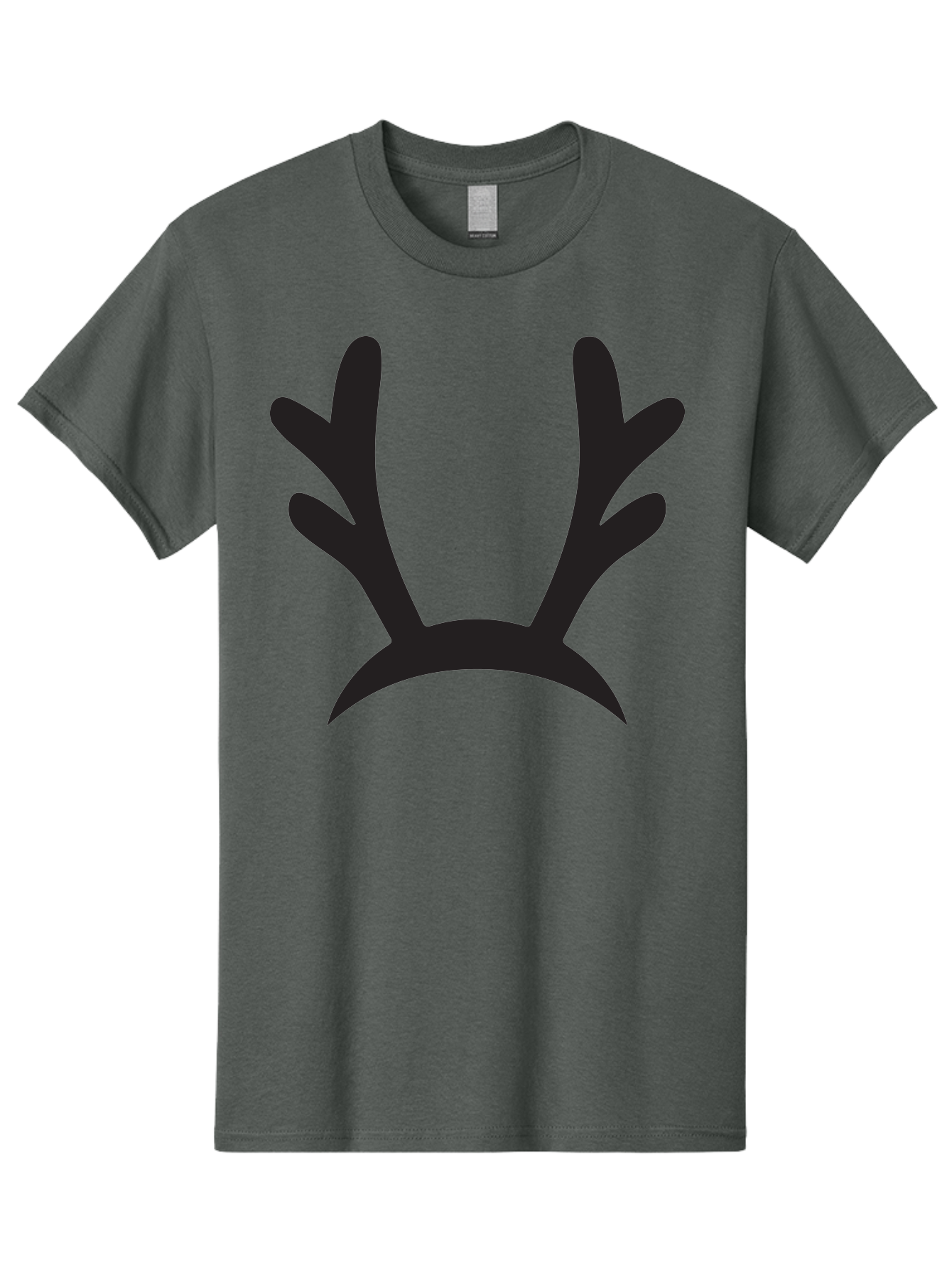 Reindeer-Antlers Men'S Graphic Tee, 100% Cotton, Comfortable Casual Summer Wear, Machine Washable, Reindeer Antlers, Festive Accessories, Holiday Decorations, Christmas Attire, Party Props, Novelty Headbands, Antler Headband Aad121