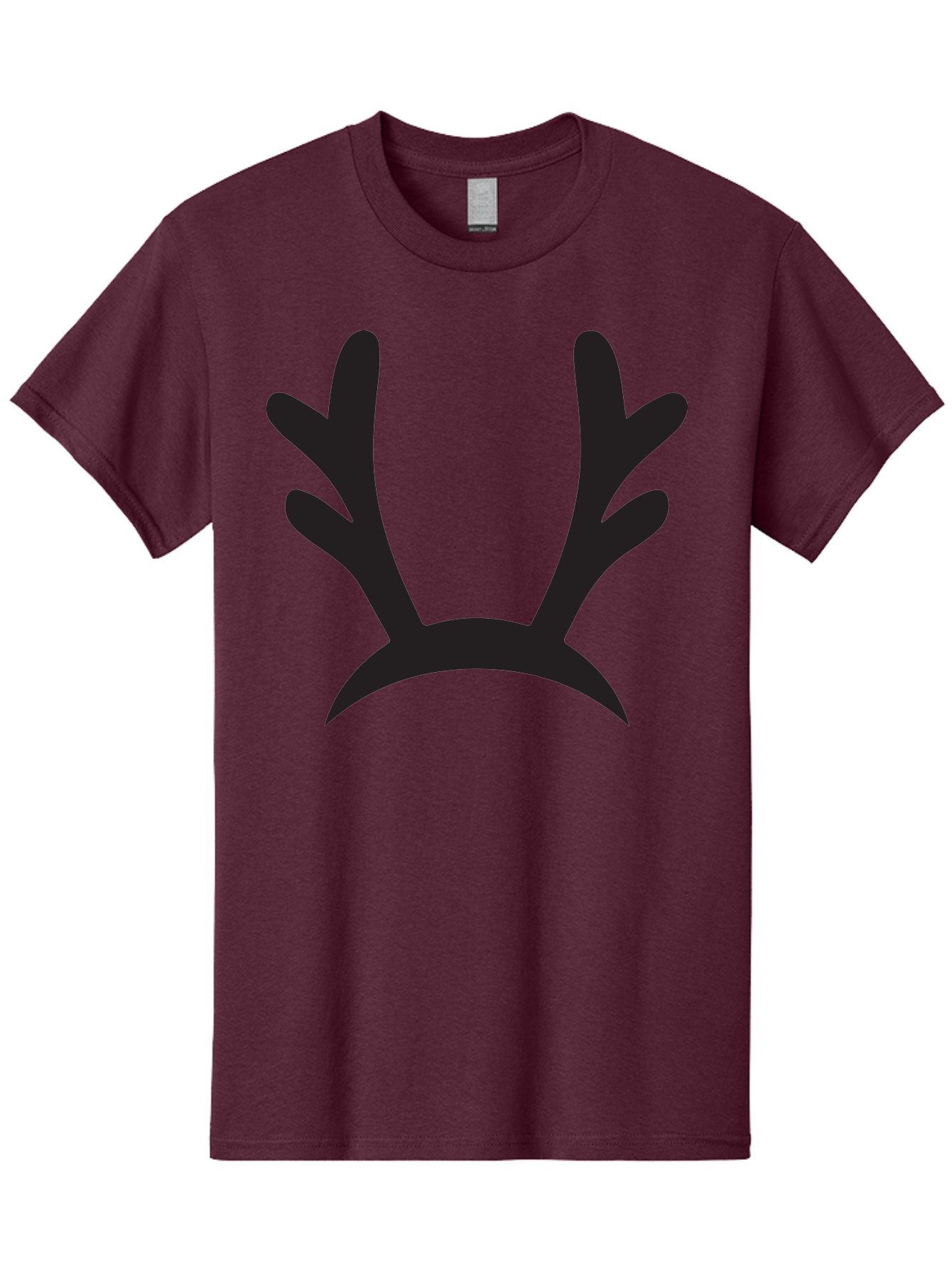 Reindeer-Antlers Men'S Graphic Tee, 100% Cotton, Comfortable Casual Summer Wear, Machine Washable, Reindeer Antlers, Festive Accessories, Holiday Decorations, Christmas Attire, Party Props, Novelty Headbands, Antler Headband Aad121