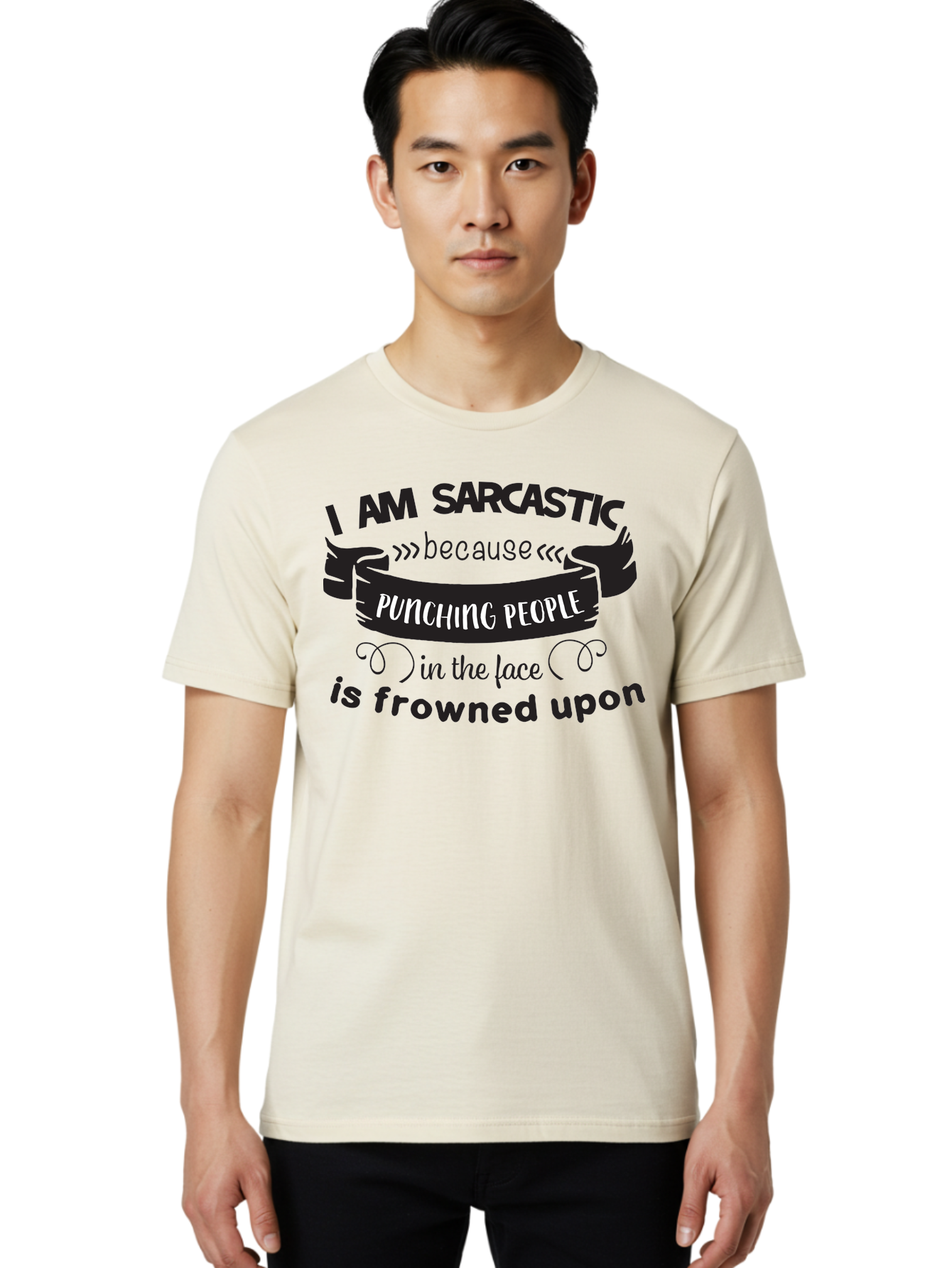 Sarcastic-Quote Men'S Graphic Tee, 100% Cotton, Comfortable Casual Summer Wear, Machine Washable, Sarcastic Quote, Funny Saying, Humorous Phrase, Snarky Humor, Witty Remark, Sass, Irony, Playful Banter, Cheeky Attitude Aad142