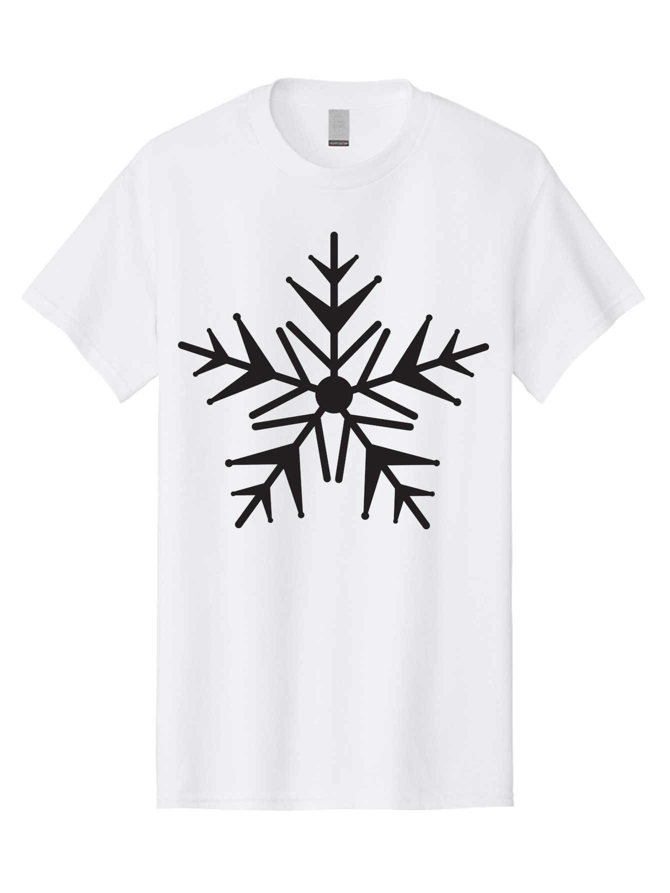 Snowflake-6 Men'S Graphic Tee, 100% Cotton, Comfortable Casual Summer Wear, Machine Washable, Snowflake, Winter Wonderland, Frosty Design, Delicate Pattern, Intricate Details, Symmetrical Shape, Winter Season, Festive Decoration Aad172