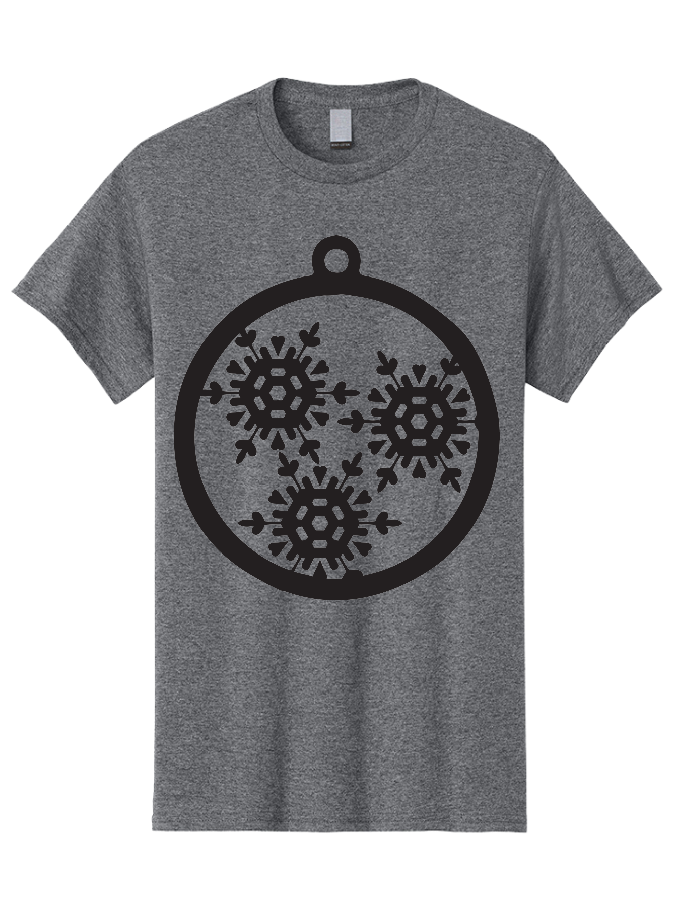 Snowflakes-Ornament-1 Men'S Graphic Tee, 100% Cotton, Comfortable Casual Summer Wear, Machine Washable, Snowflakes In Ornament, Winter Decorations, Festive Designs, Holiday Ornaments, Christmas Decor, Snowy Themes, Decorative Cutouts, Aad176