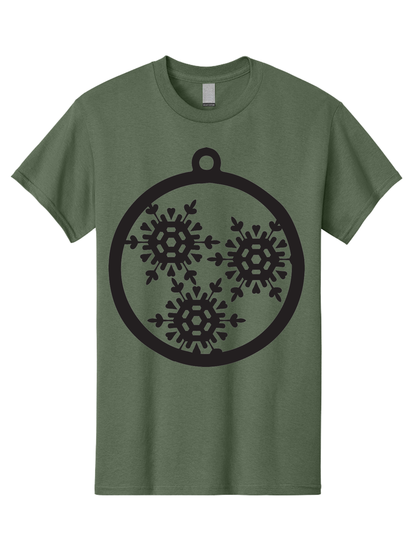 Snowflakes-Ornament-1 Men'S Graphic Tee, 100% Cotton, Comfortable Casual Summer Wear, Machine Washable, Snowflakes In Ornament, Winter Decorations, Festive Designs, Holiday Ornaments, Christmas Decor, Snowy Themes, Decorative Cutouts, Aad176