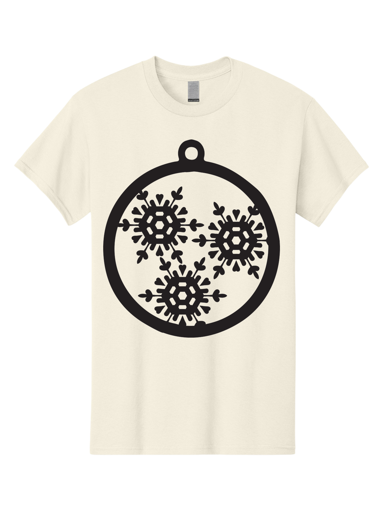 Snowflakes-Ornament-1 Men'S Graphic Tee, 100% Cotton, Comfortable Casual Summer Wear, Machine Washable, Snowflakes In Ornament, Winter Decorations, Festive Designs, Holiday Ornaments, Christmas Decor, Snowy Themes, Decorative Cutouts, Aad176