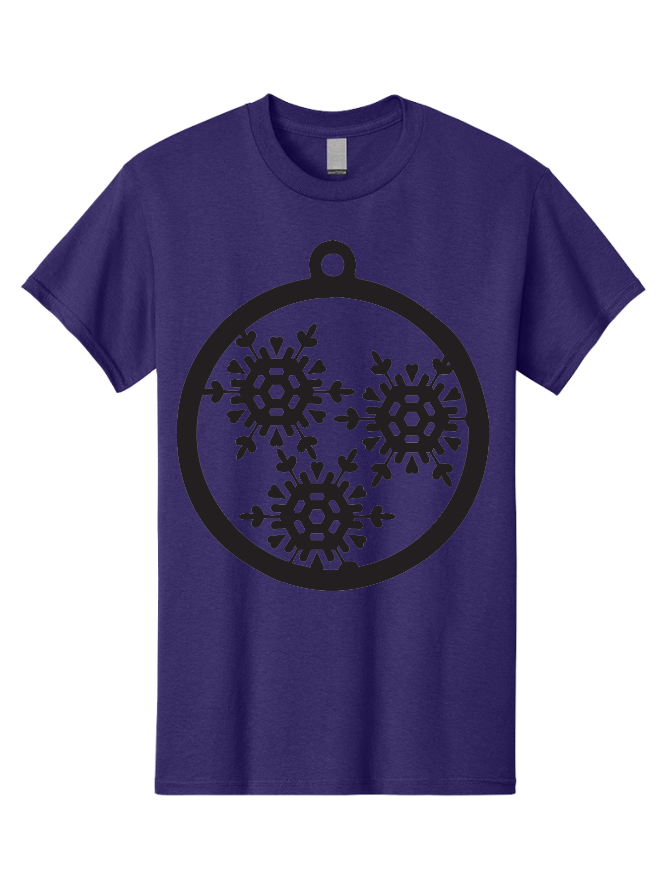 Snowflakes-Ornament-1 Men'S Graphic Tee, 100% Cotton, Comfortable Casual Summer Wear, Machine Washable, Snowflakes In Ornament, Winter Decorations, Festive Designs, Holiday Ornaments, Christmas Decor, Snowy Themes, Decorative Cutouts, Aad176