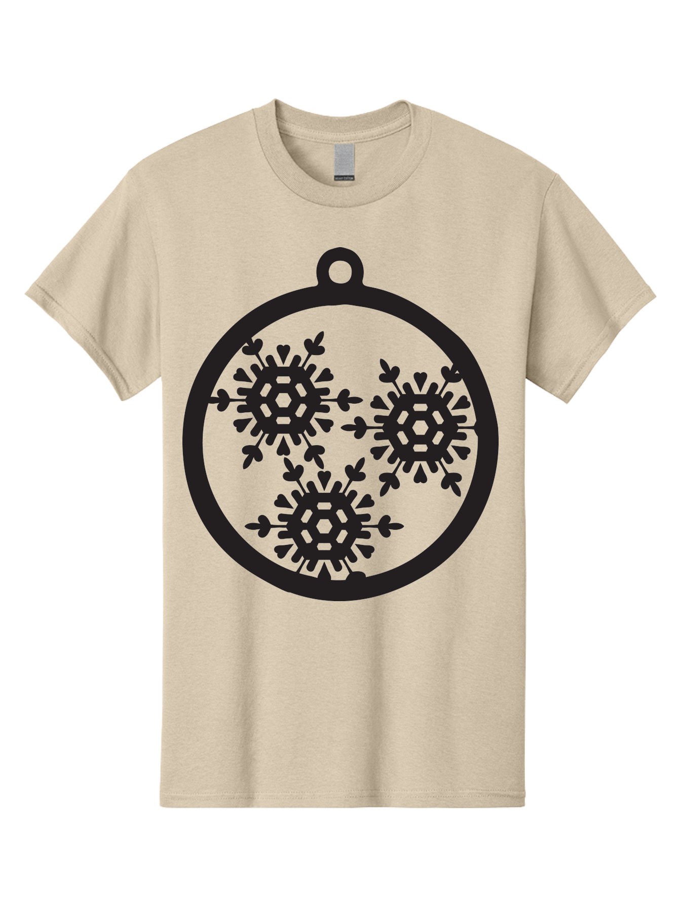 Snowflakes-Ornament-1 Men'S Graphic Tee, 100% Cotton, Comfortable Casual Summer Wear, Machine Washable, Snowflakes In Ornament, Winter Decorations, Festive Designs, Holiday Ornaments, Christmas Decor, Snowy Themes, Decorative Cutouts, Aad176