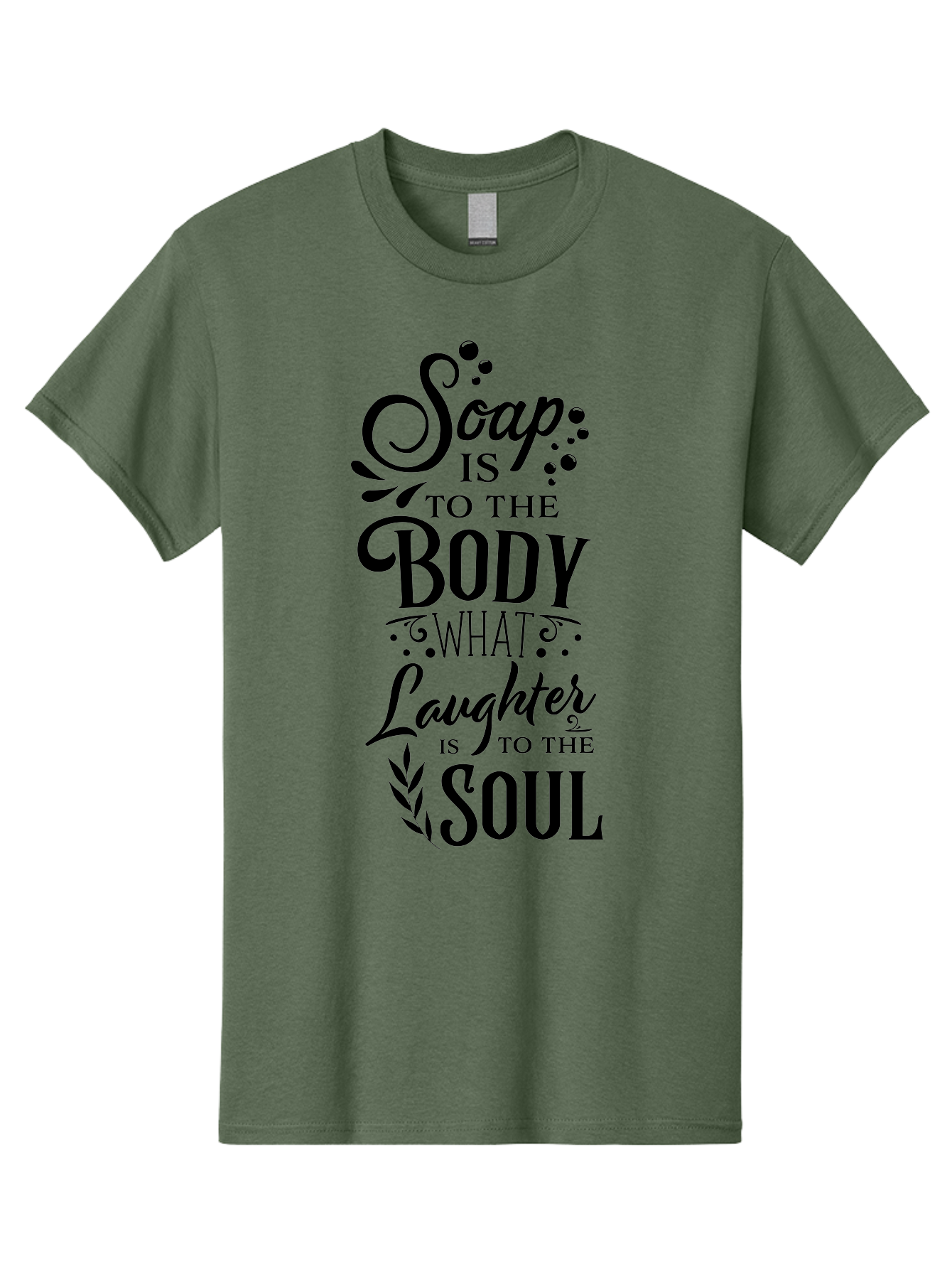 Soap-Is-To-The-Body Men'S Graphic Tee, 100% Cotton, Comfortable Casual Summer Wear, Machine Washable, Soap, Body Care, Laughter, Soul, Wellness, Self-Care, Relaxation, Happiness, Positive Vibes, Cleanliness Aad184