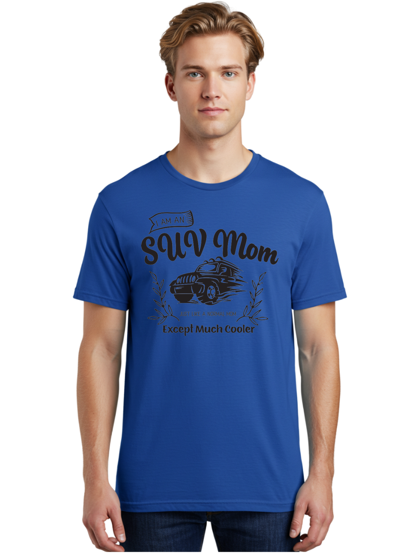 Suv-Mom Men'S Graphic Tee, 100% Cotton, Comfortable Casual Summer Wear, Machine Washable, Suv Mom, Cool Mom, Off-Road Mom, Adventurous Mom, Funny Mom Quote, Suv Graphic, Mom Life, Cool Mom Quote, Suv, Mom Aad213