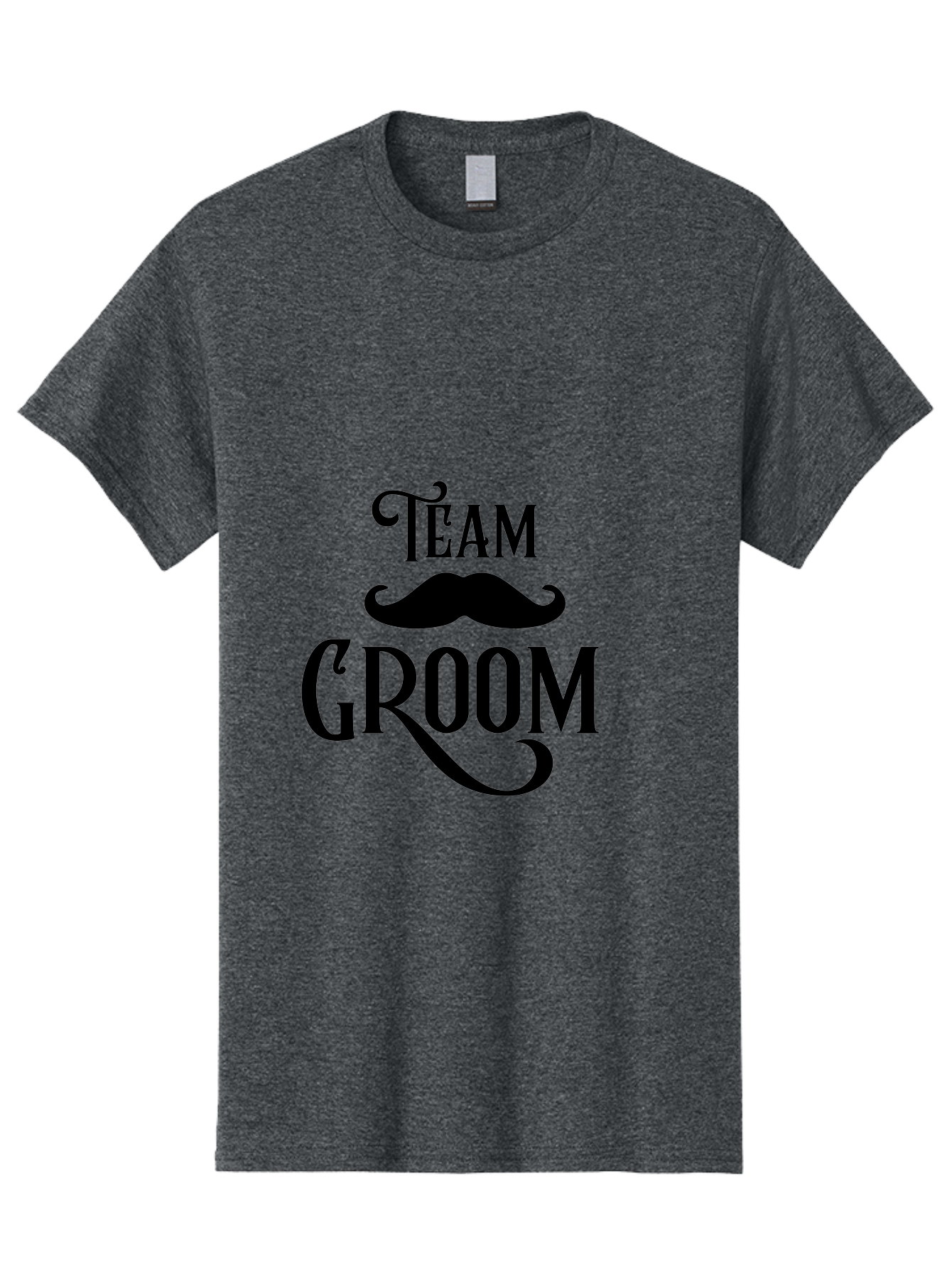 Team-Groom Men'S Graphic Tee, 100% Cotton, Comfortable Casual Summer Wear, Machine Washable, Team Groom, Wedding Party, Marriage Celebration, Mustache, Groom'S Squad, Wedding Accessories, Bridal Party, Wedding Theme Aad225