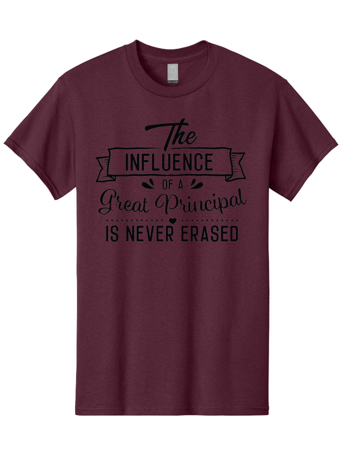 The-Influence-Of-A-Great-Principal Men'S Graphic Tee, 100% Cotton, Comfortable Casual Summer Wear, Machine Washable, School Principal Appreciation, Leadership Inspiration, Educational Influence, Motivational Quote, Teacher Appreciation, Aad234
