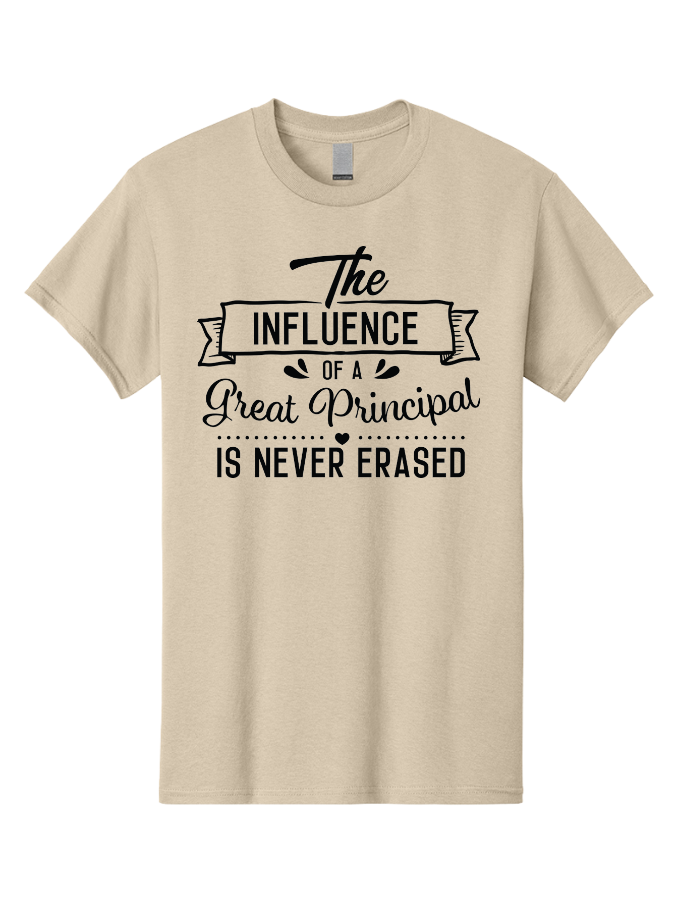 The-Influence-Of-A-Great-Principal Men'S Graphic Tee, 100% Cotton, Comfortable Casual Summer Wear, Machine Washable, School Principal Appreciation, Leadership Inspiration, Educational Influence, Motivational Quote, Teacher Appreciation, Aad234