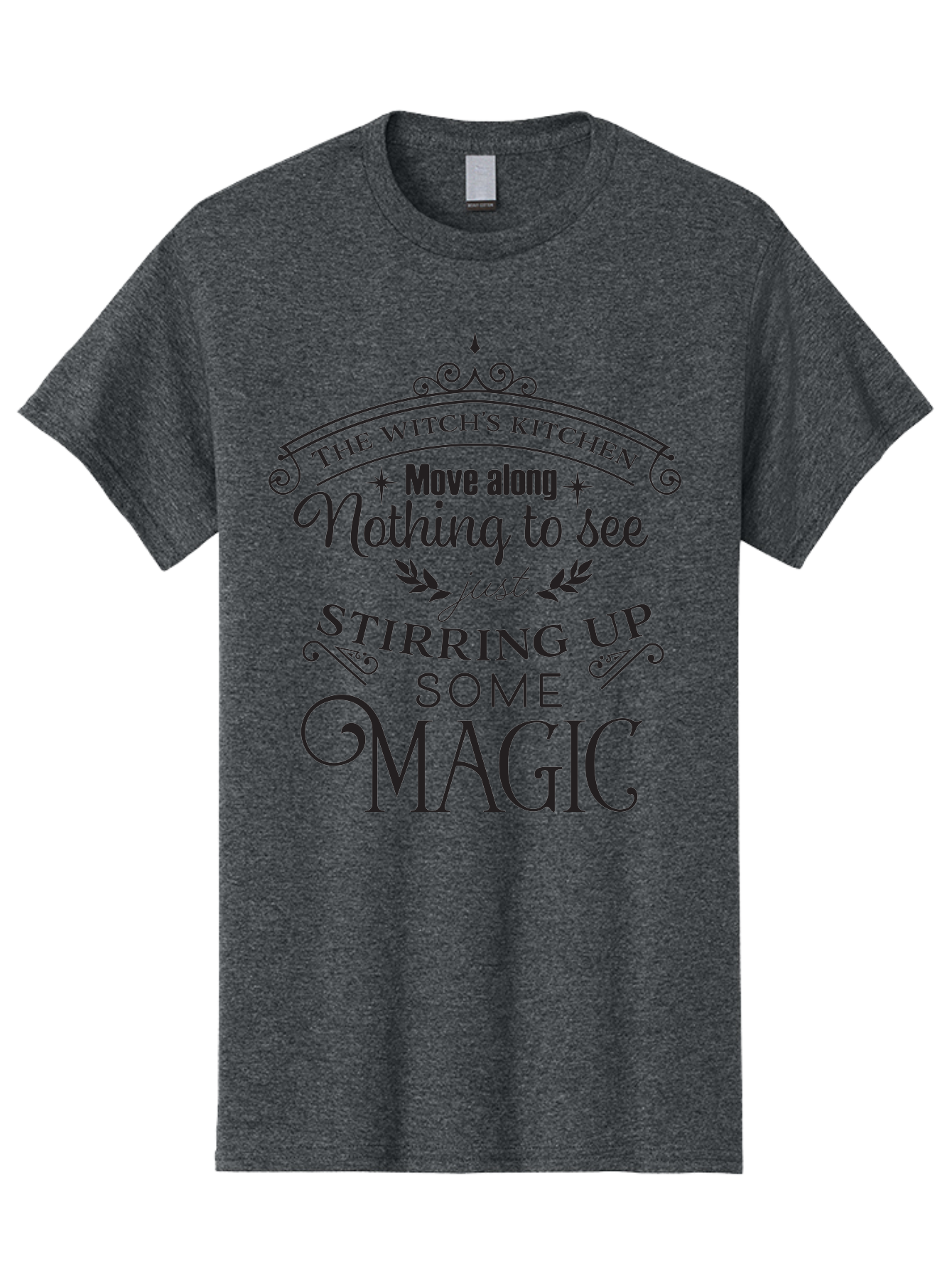 The-Witch-S-Kitchen Men'S Graphic Tee, 100% Cotton, Comfortable Casual Summer Wear, Machine Washable, Witchy Vibes, Mystical Quotes, Magical Kitchen, Spellbinding Atmosphere, Mystical Elements, Witchcraft Phrases, Mystical Ambiance Aad240