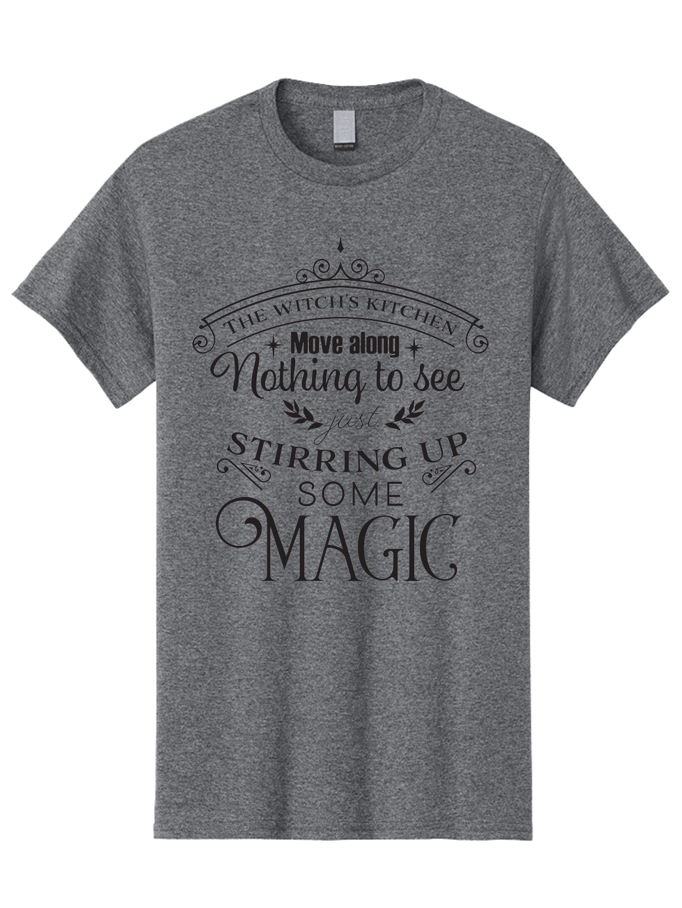 The-Witch-S-Kitchen Men'S Graphic Tee, 100% Cotton, Comfortable Casual Summer Wear, Machine Washable, Witchy Vibes, Mystical Quotes, Magical Kitchen, Spellbinding Atmosphere, Mystical Elements, Witchcraft Phrases, Mystical Ambiance Aad240