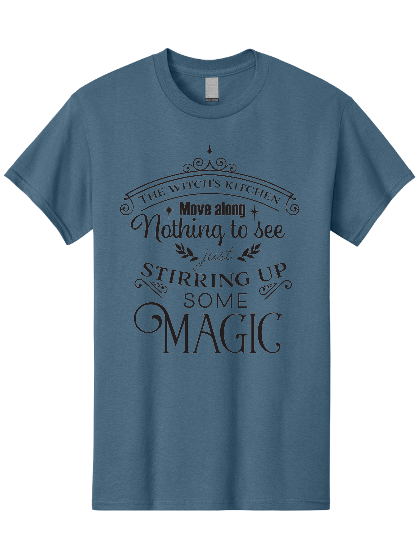 The-Witch-S-Kitchen Men'S Graphic Tee, 100% Cotton, Comfortable Casual Summer Wear, Machine Washable, Witchy Vibes, Mystical Quotes, Magical Kitchen, Spellbinding Atmosphere, Mystical Elements, Witchcraft Phrases, Mystical Ambiance Aad240