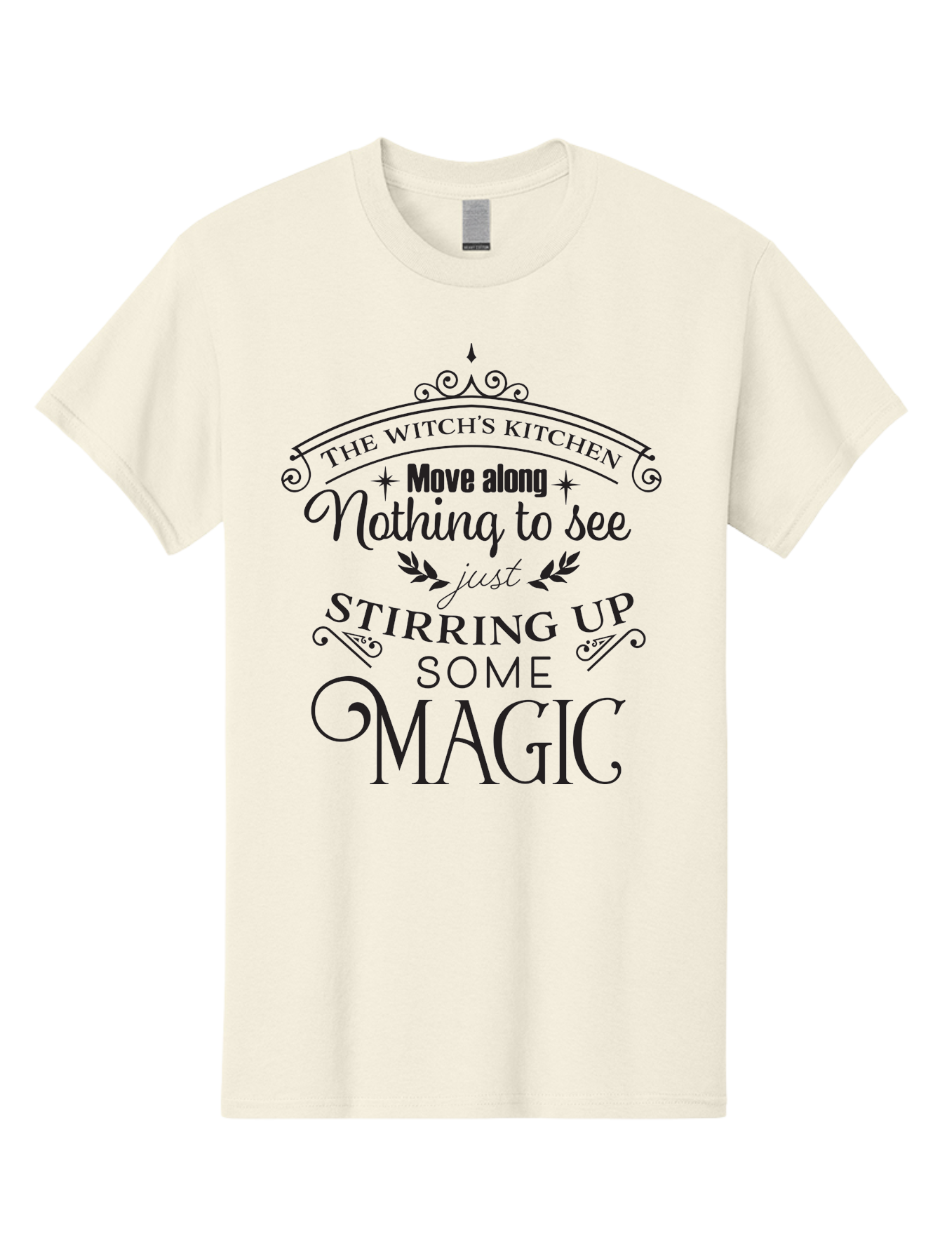 The-Witch-S-Kitchen Men'S Graphic Tee, 100% Cotton, Comfortable Casual Summer Wear, Machine Washable, Witchy Vibes, Mystical Quotes, Magical Kitchen, Spellbinding Atmosphere, Mystical Elements, Witchcraft Phrases, Mystical Ambiance Aad240