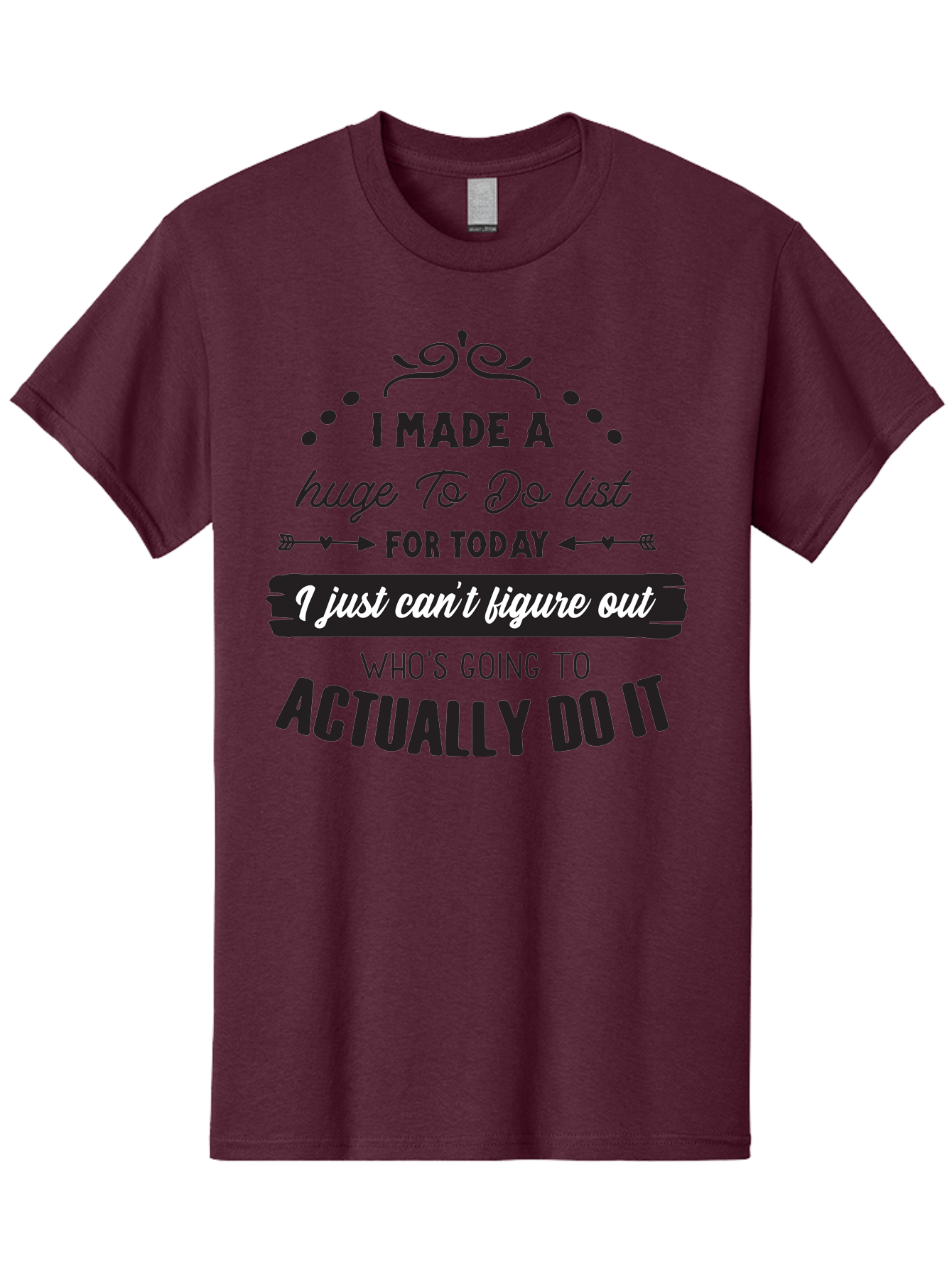 To-Do-List Men'S Graphic Tee, 100% Cotton, Comfortable Casual Summer Wear, Machine Washable, Funny Quote, Humorous Saying, Office Humor, Workplace Jokes, Motivational Quote, Productivity Humor, To-Do List, Task Management, Funny Office Decor Aad262
