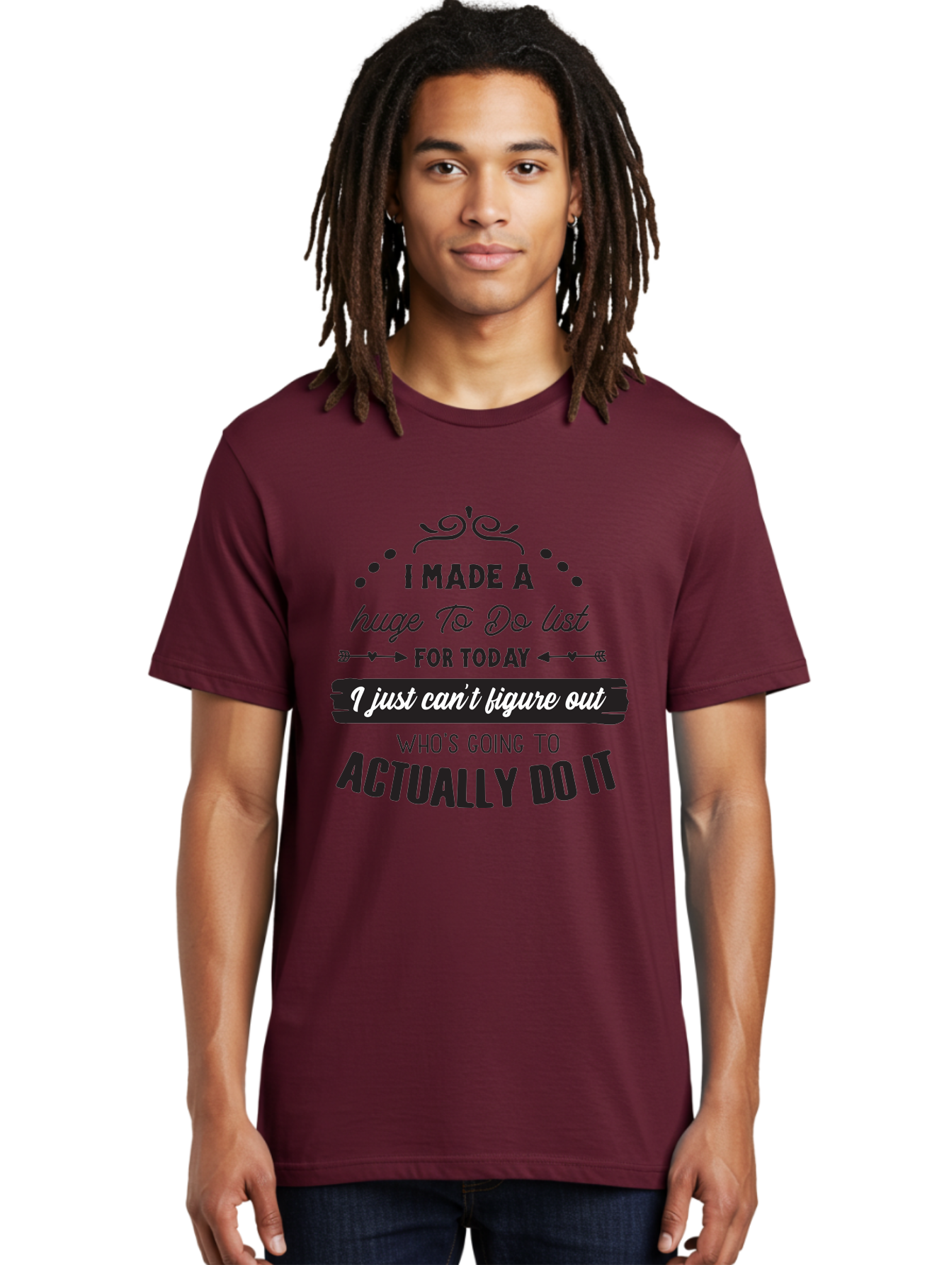 To-Do-List Men'S Graphic Tee, 100% Cotton, Comfortable Casual Summer Wear, Machine Washable, Funny Quote, Humorous Saying, Office Humor, Workplace Jokes, Motivational Quote, Productivity Humor, To-Do List, Task Management, Funny Office Decor Aad262