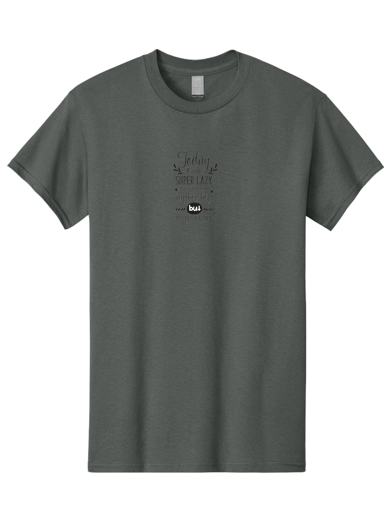 Today-I-Am-Super-Lazy Men'S Graphic Tee, 100% Cotton, Comfortable Casual Summer Wear, Machine Washable, Funny Quote, Lazy Day, Humorous Saying, Witty Phrase, Sarcastic Humor, Cape, Lazy With A Twist, Playful Text, Amusing Graphic Aad263