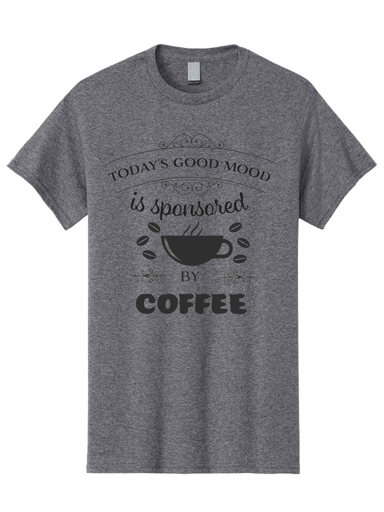 Today-S-Good-Mood Men'S Graphic Tee, 100% Cotton, Comfortable Casual Summer Wear, Machine Washable, Coffee Love, Coffee Mood, Good Vibes, Morning Motivation, Daily Dose Of Caffeine, Coffee Culture Aad264