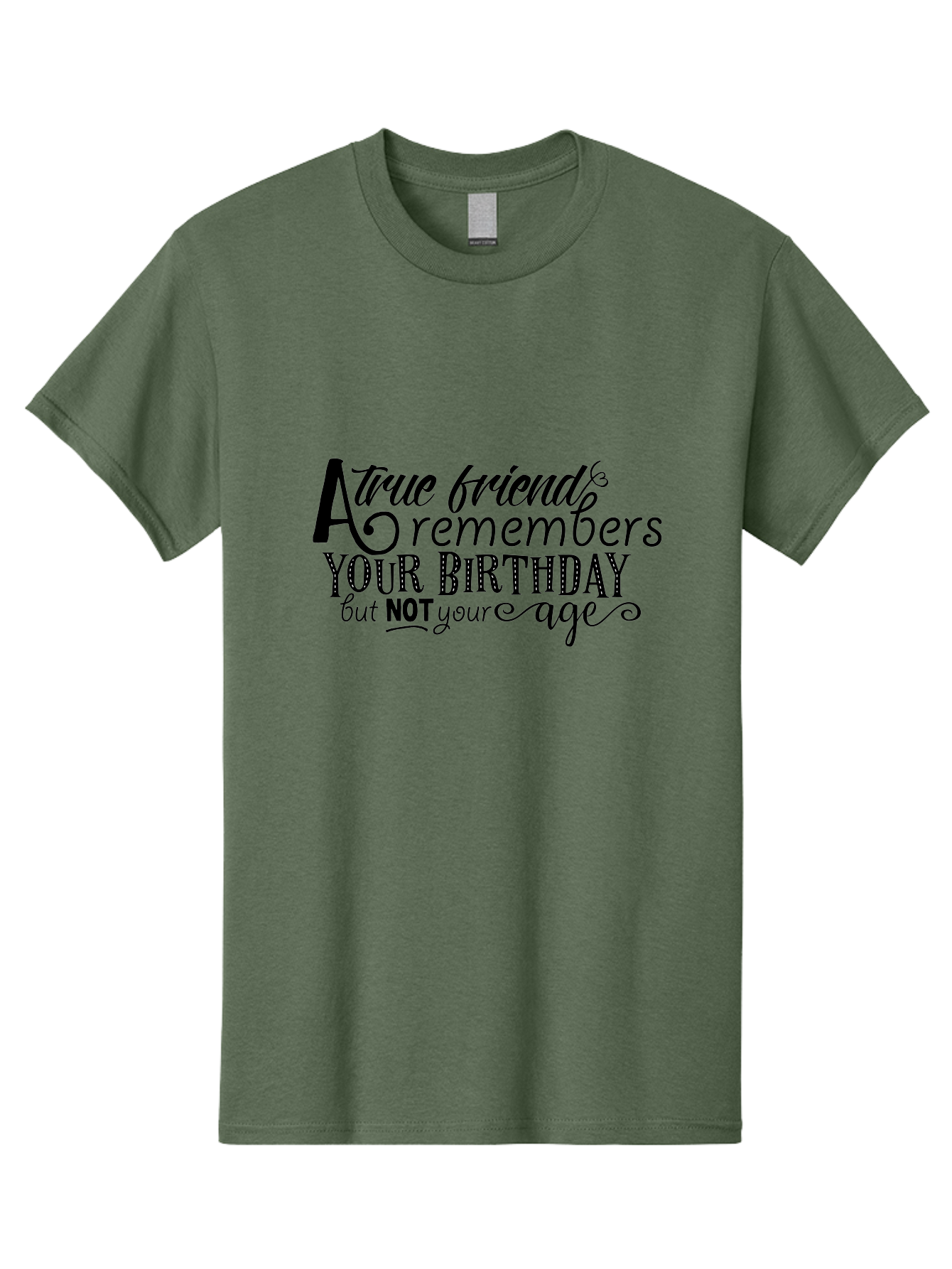 True-Friend Men'S Graphic Tee, 100% Cotton, Comfortable Casual Summer Wear, Machine Washable, Birthday Wishes, Friendship Quotes, Humorous Sayings, Inspirational Messages, Birthday Greetings, Funny Quotes, Friendship Goals, Motivational Quotes Aad271