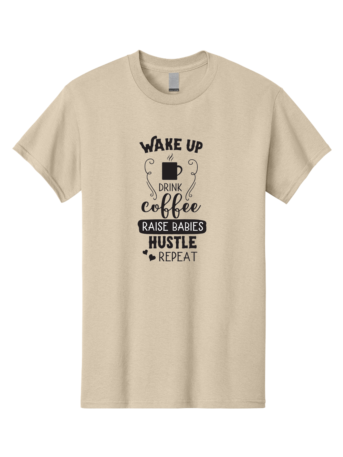 Wake-Up-Drink-Coffee Men'S Graphic Tee, 100% Cotton, Comfortable Casual Summer Wear, Machine Washable, Coffee Quote, Morning Motivation, Parenting Humor, Daily Grind, Coffee Lover, Hustle Culture, Mom Life, Funny Quote, Inspirational Quote Aad285