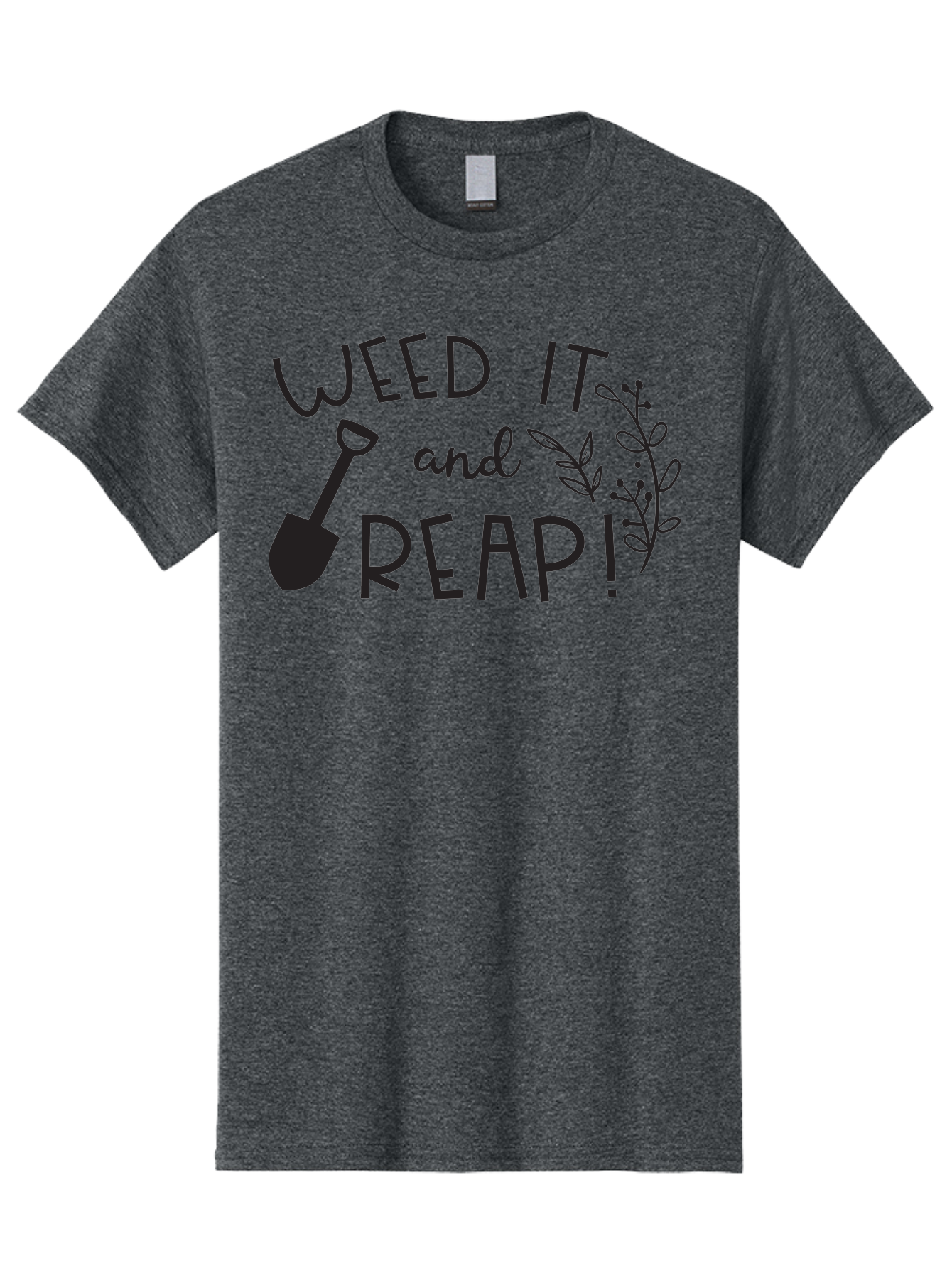 Weed-It-And-Reap Men'S Graphic Tee, 100% Cotton, Comfortable Casual Summer Wear, Machine Washable, Gardening Humor, Weed It And Reap, Funny Gardening Quote, Garden Inspiration, Shovel Illustration, Plant Design, Gardening Puns, Yard Work, Aad294