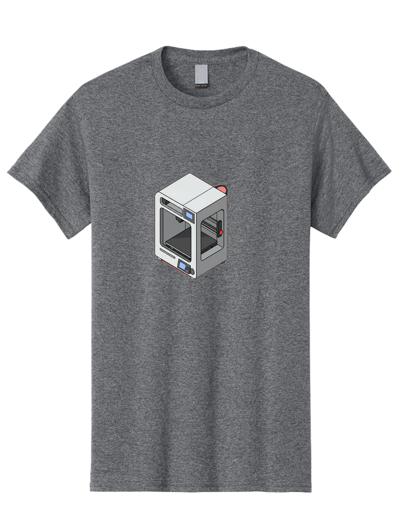 3D-Printer-11 Men'S Graphic Tee, 100% Cotton, Comfortable Casual Summer Wear, Machine Washable, 3D Printing Technology, Additive Manufacturing, Rapid Prototyping, Digital Fabrication, Futuristic Design, Modern Machinery, Precision Engineering, Baa004