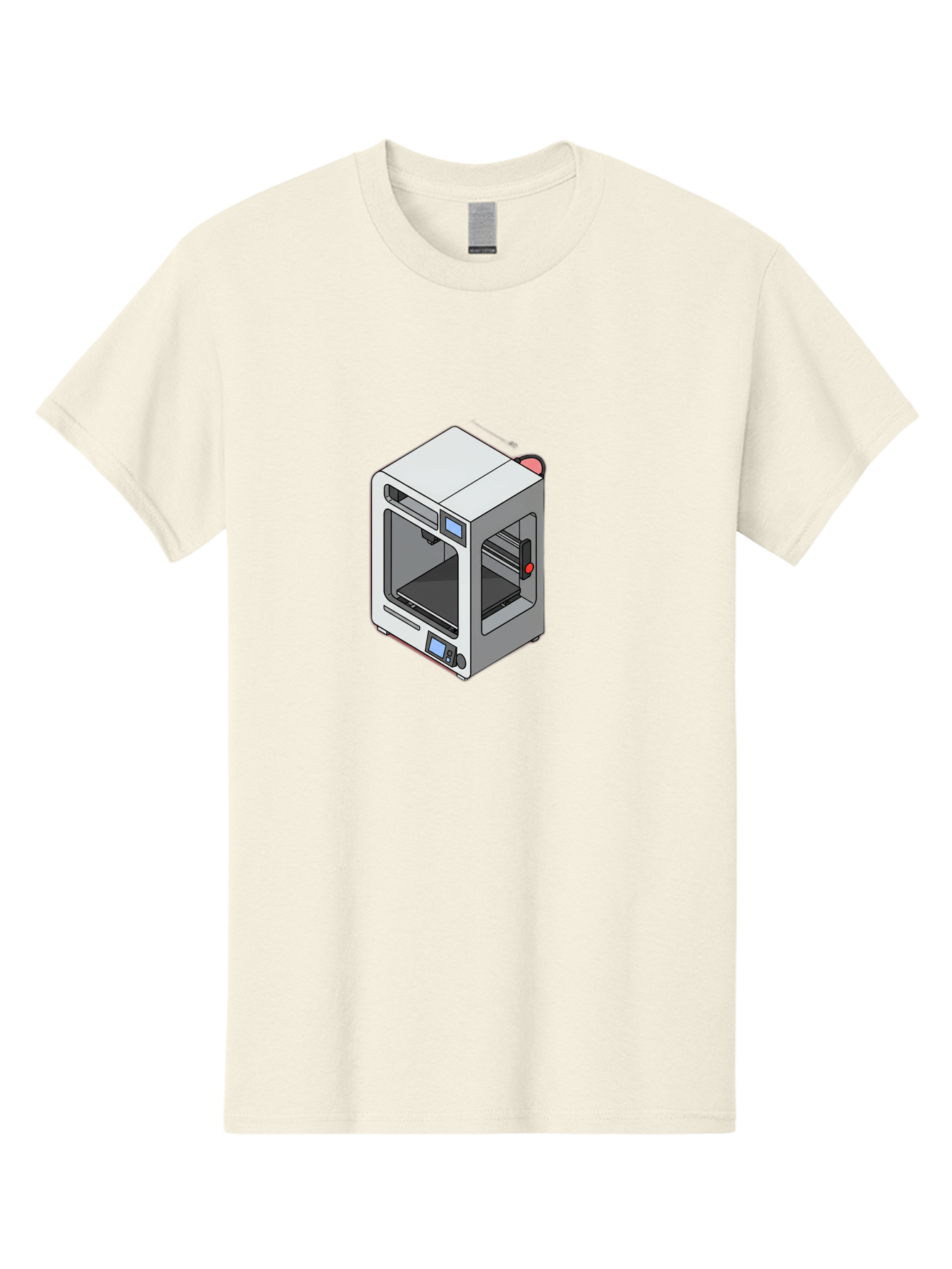 3D-Printer-11 Men'S Graphic Tee, 100% Cotton, Comfortable Casual Summer Wear, Machine Washable, 3D Printing Technology, Additive Manufacturing, Rapid Prototyping, Digital Fabrication, Futuristic Design, Modern Machinery, Precision Engineering, Baa004