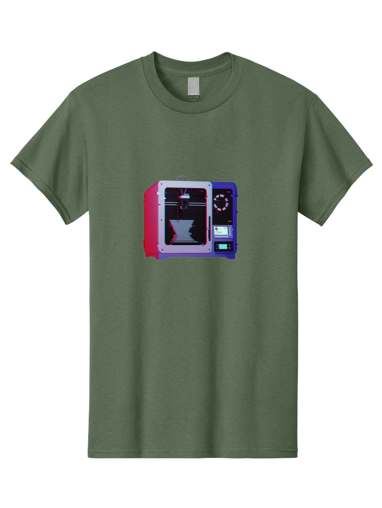 3D-Printer-15 Men'S Graphic Tee, 100% Cotton, Comfortable Casual Summer Wear, Machine Washable, 3D Printing Technology, Additive Manufacturing, Futuristic Design, Digital Fabrication, Rapid Prototyping, Custom Parts, Innovative Machinery Baa008