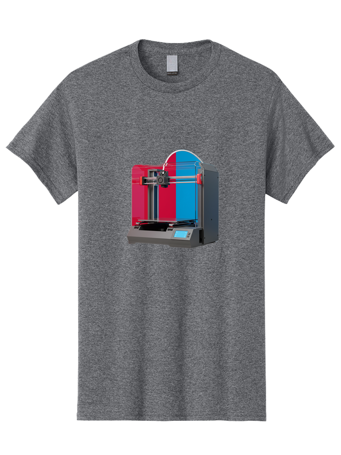 3D-Printer-16 Men'S Graphic Tee, 100% Cotton, Comfortable Casual Summer Wear, Machine Washable, 3D Printing Technology, Rapid Prototyping, Digital Fabrication, Additive Manufacturing, Printer Machine, Futuristic Design, Modern Innovation, Baa009