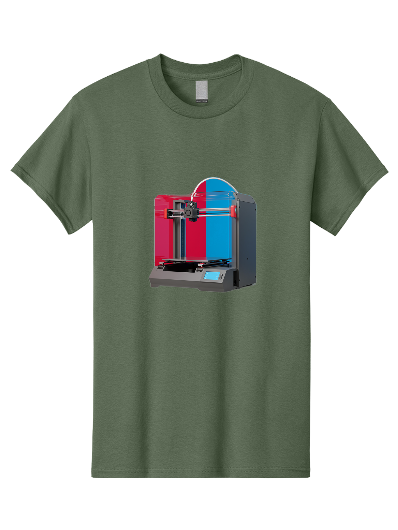 3D-Printer-16 Men'S Graphic Tee, 100% Cotton, Comfortable Casual Summer Wear, Machine Washable, 3D Printing Technology, Rapid Prototyping, Digital Fabrication, Additive Manufacturing, Printer Machine, Futuristic Design, Modern Innovation, Baa009